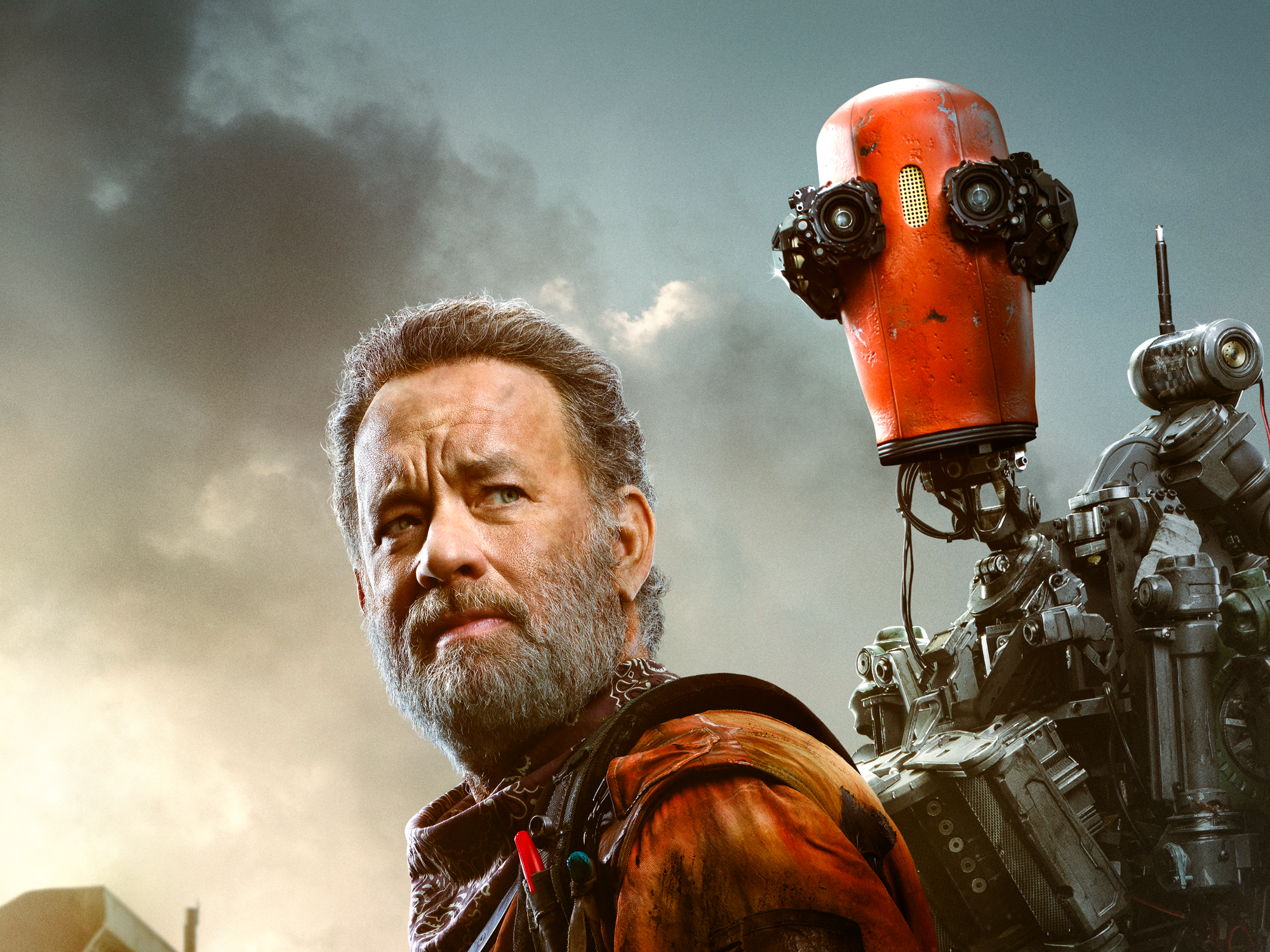Tom Hanks and robot from Finch HD Wallpaper