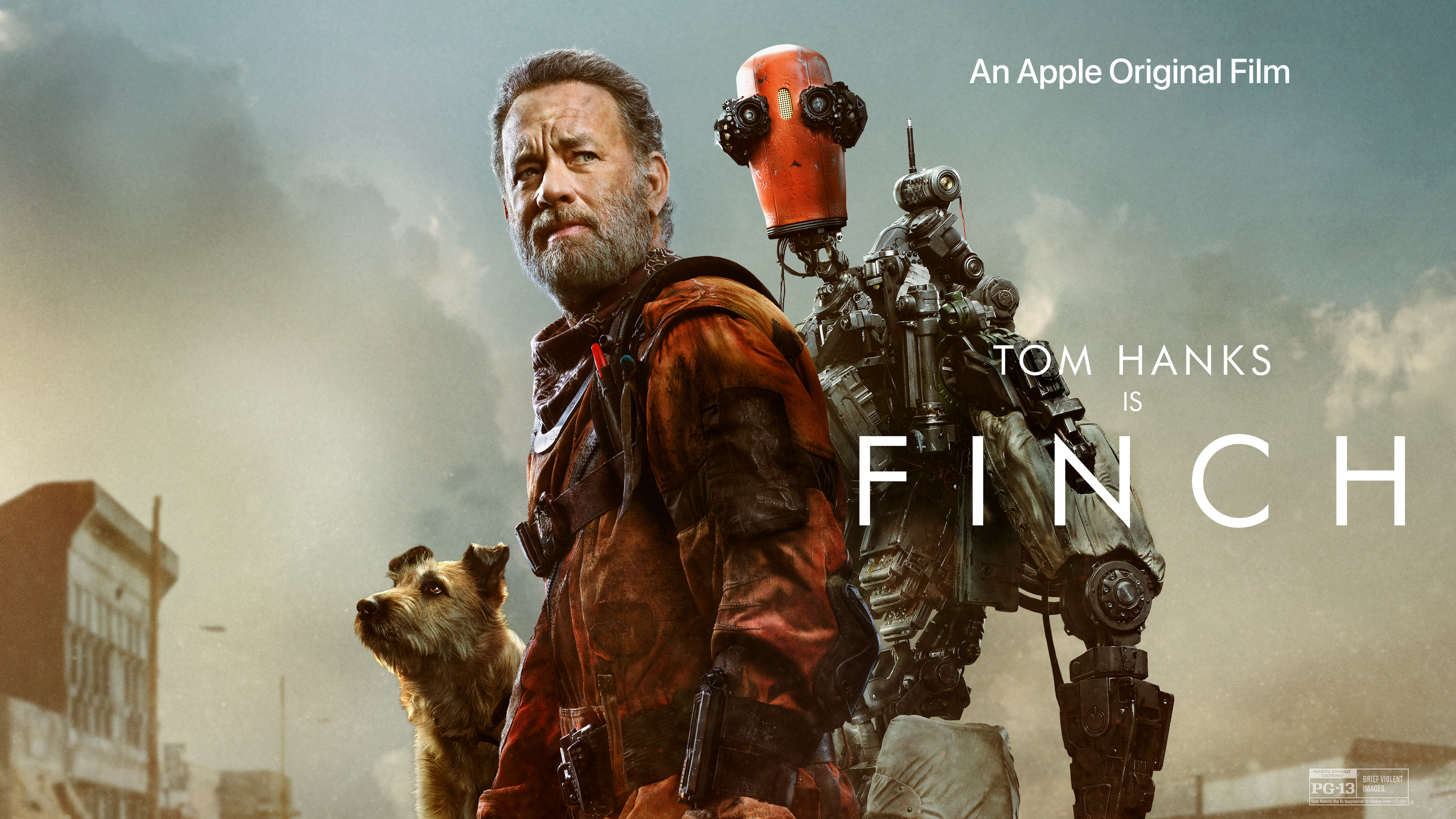 Finch: Tom Hanks with his dog and robot HD Wallpaper