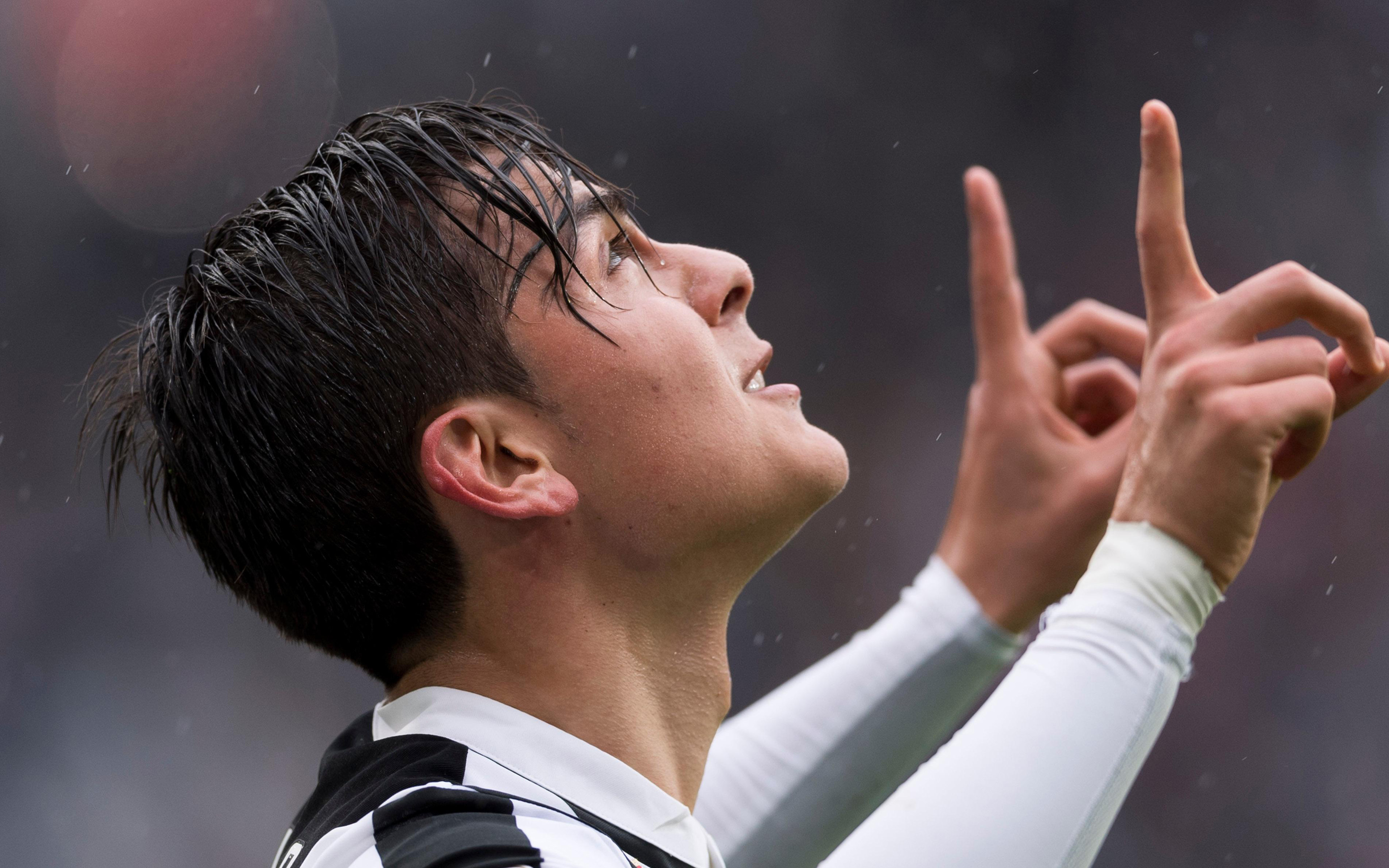 Paulo Dybala celebrating goal for Juventus F.C. HD Wallpaper