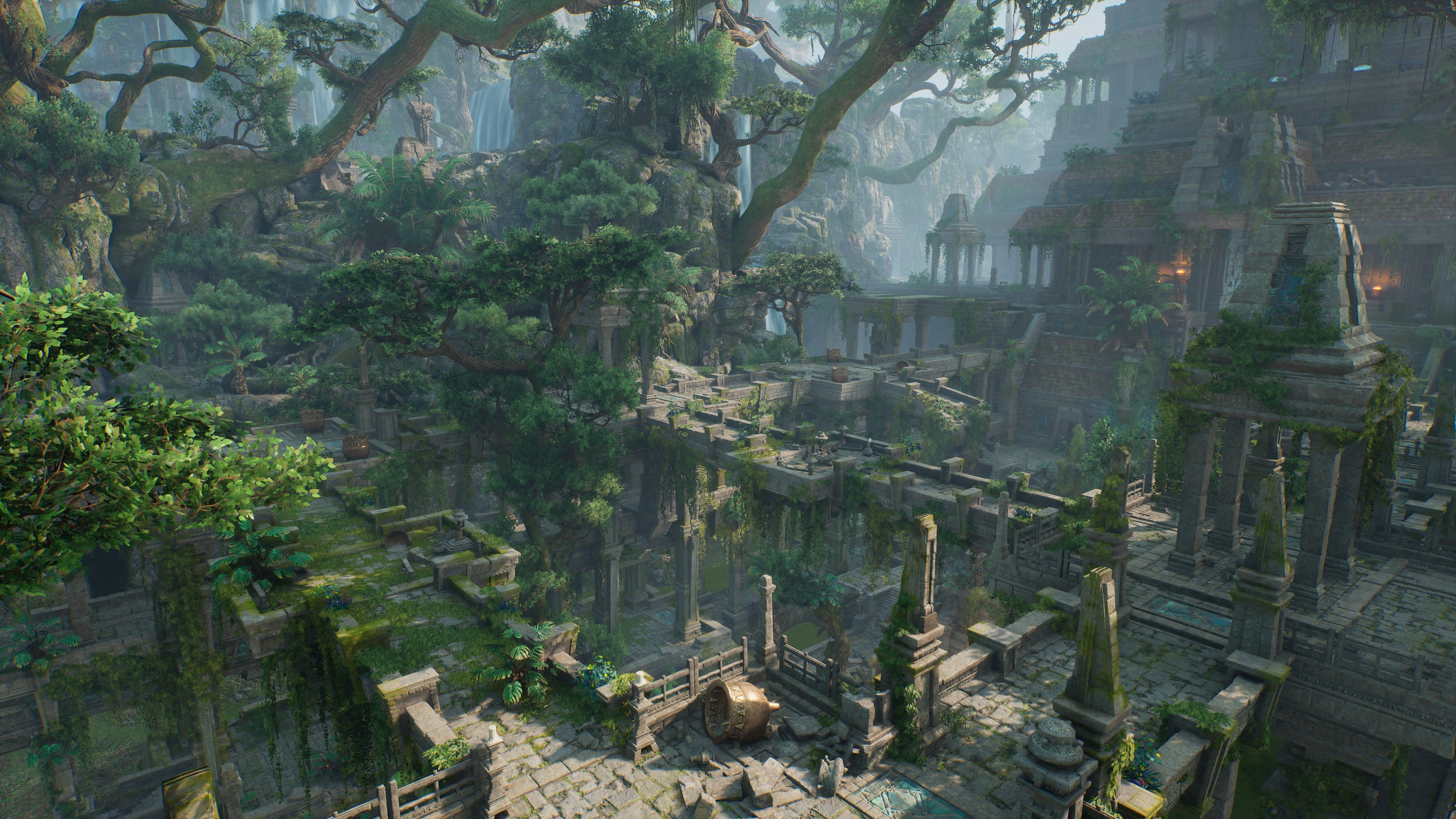Outcast 2: A New Beginning - Ancient Jungle Ruins 4K HD Wallpaper