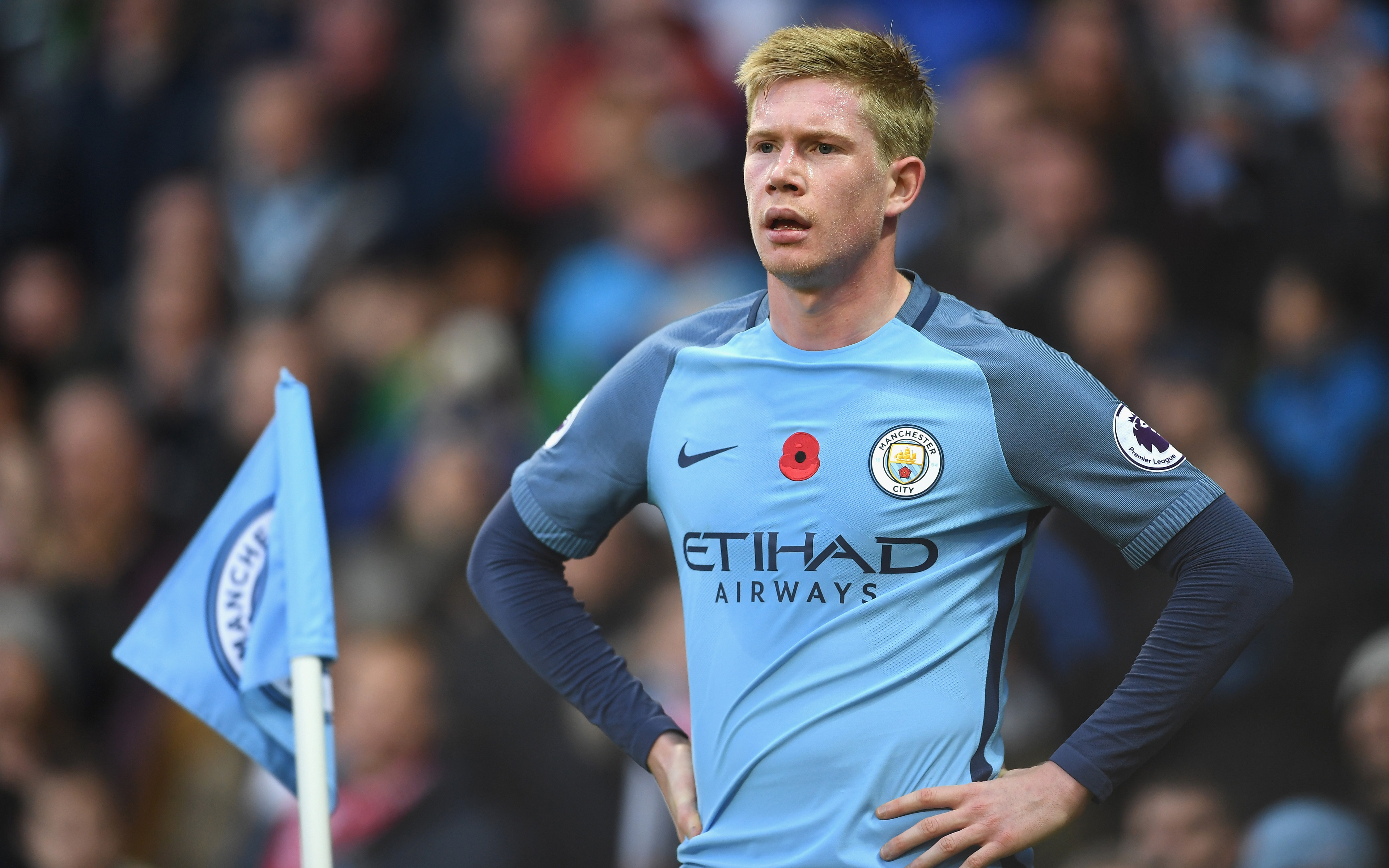Kevin De Bruyne in Manchester City kit 4K HD Wallpaper