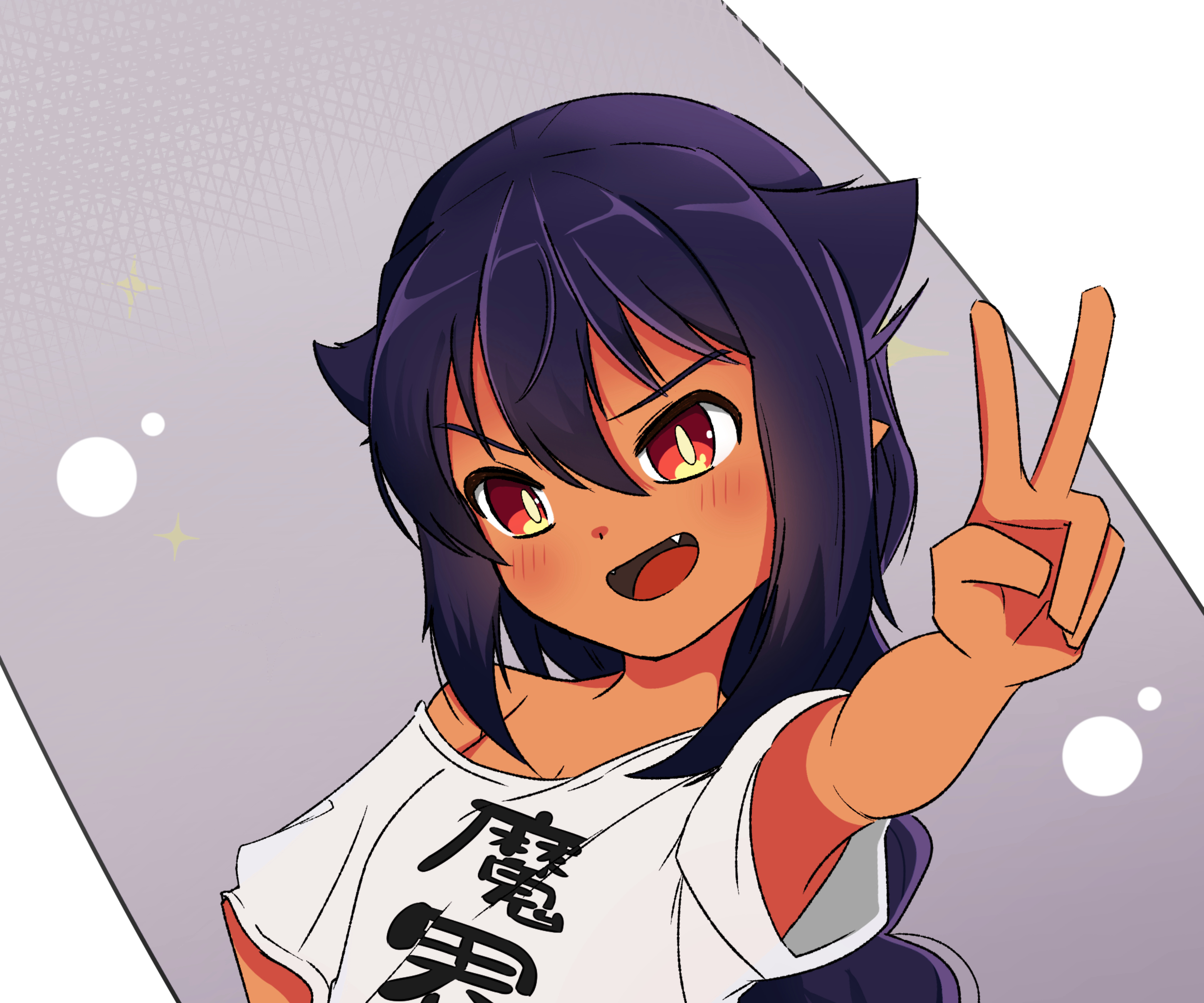 Jahy with cat ears making peace sign HD Wallpaper