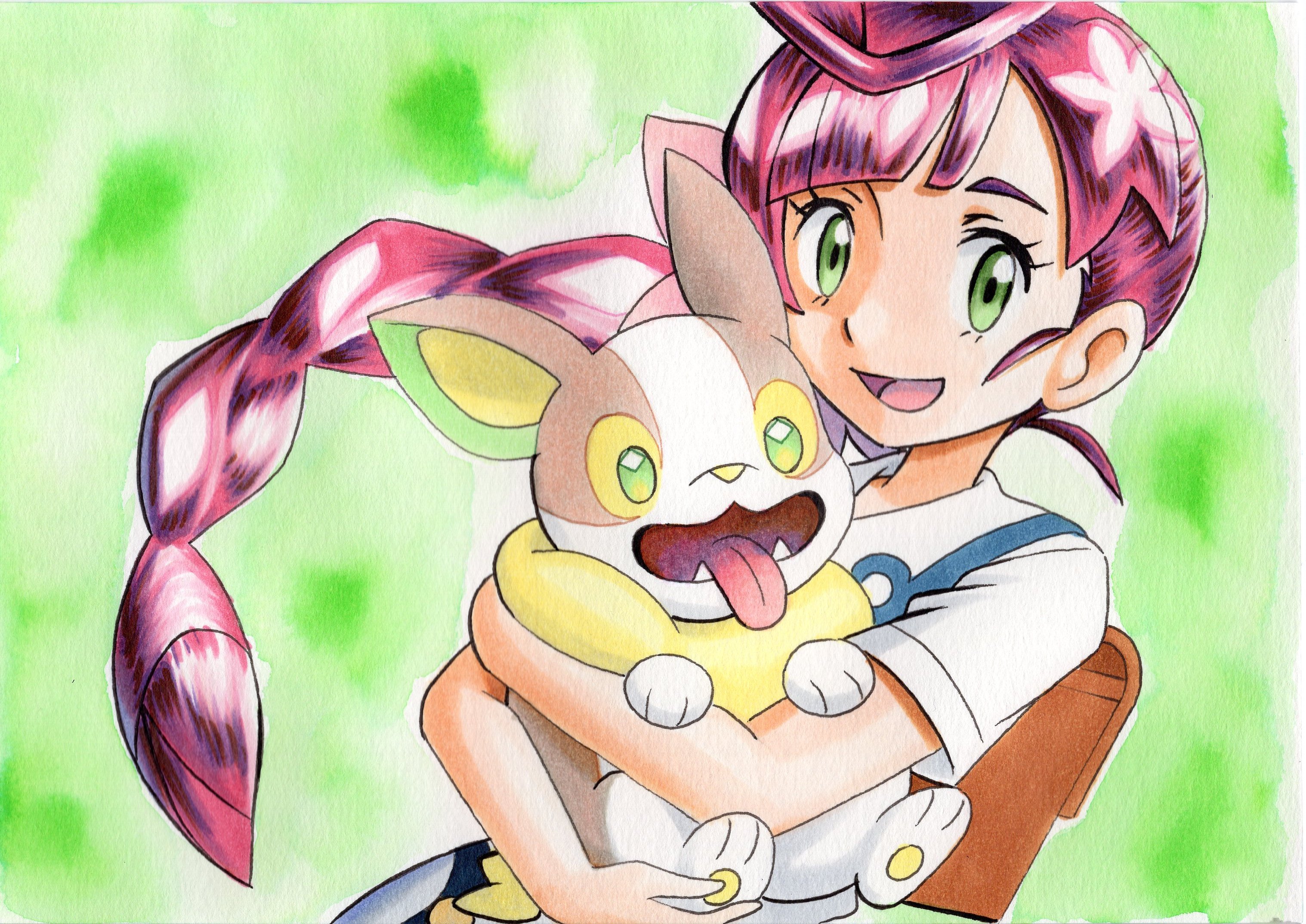 Chloe and Yamper watercolor art HD Wallpaper