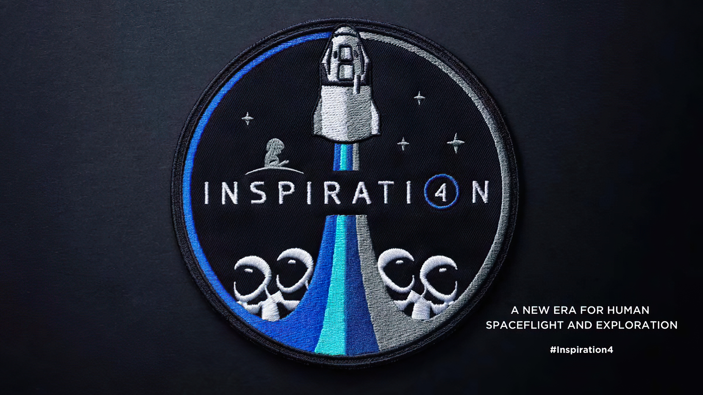 Inspiration4 space mission embroidered patch HD Wallpaper