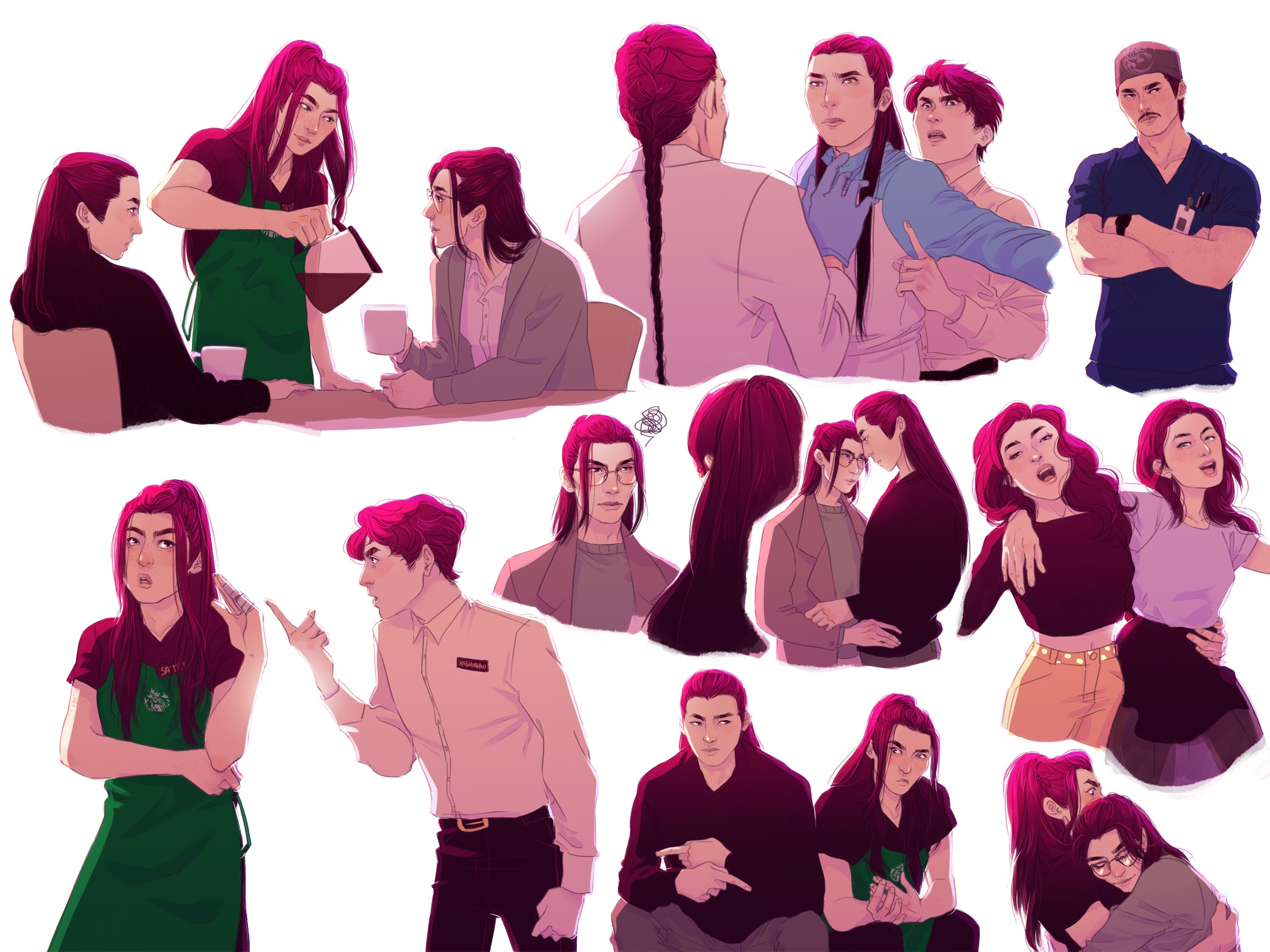 The Untamed Modern AU Character Art HD Wallpaper
