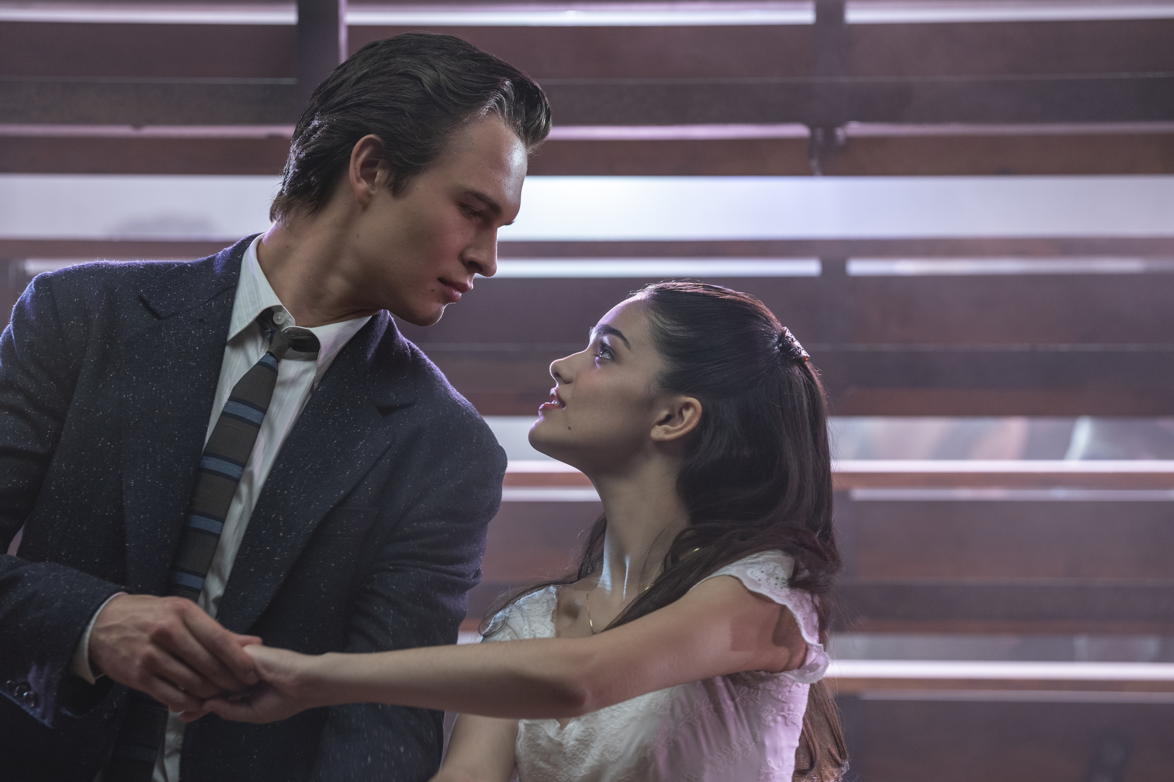 Ansel Elgort and Rachel Zegler in West Side Story HD Wallpaper