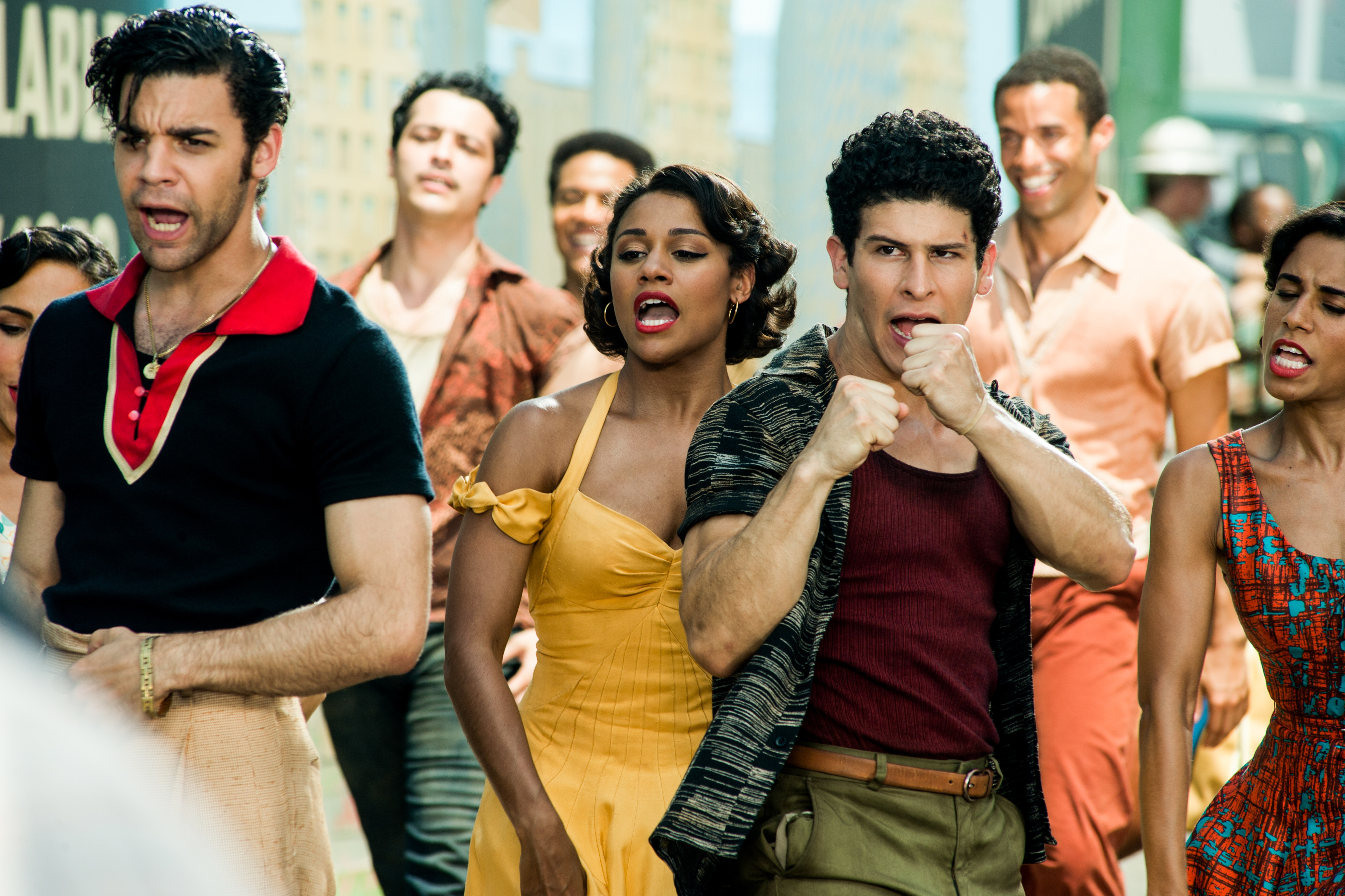 Ariana DeBose and David Alvarez in West Side Story (2021) HD Wallpaper