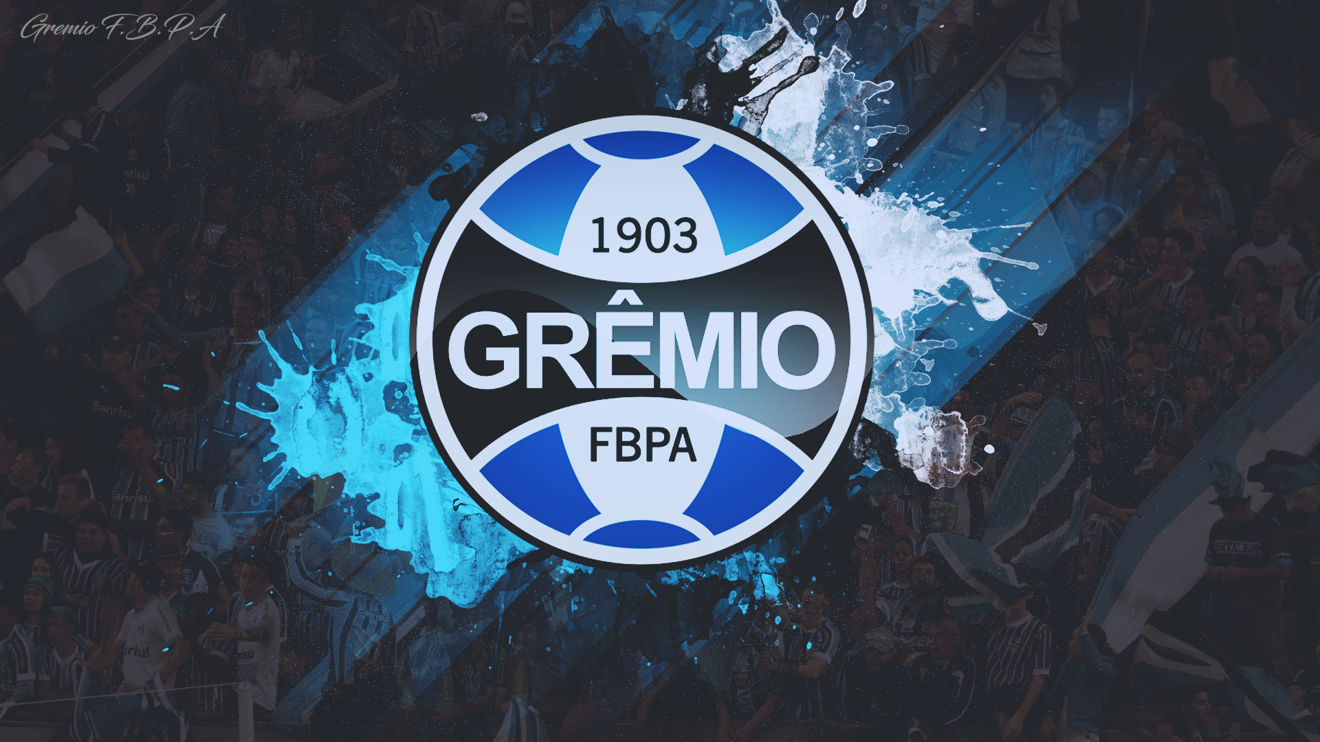 Grêmio FBPA Soccer Emblem and Fans HD Wallpaper