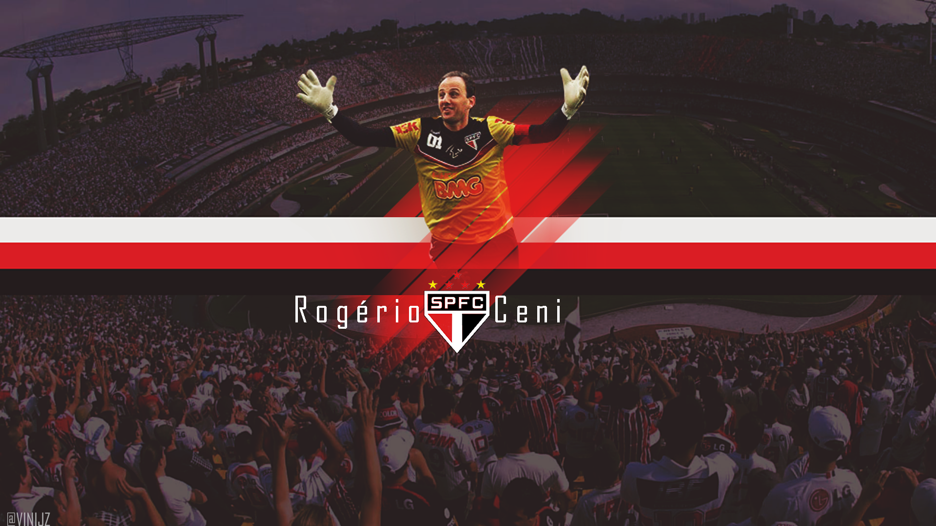 Rogério Ceni, São Paulo FC legend, celebrating in stadium HD Wallpaper