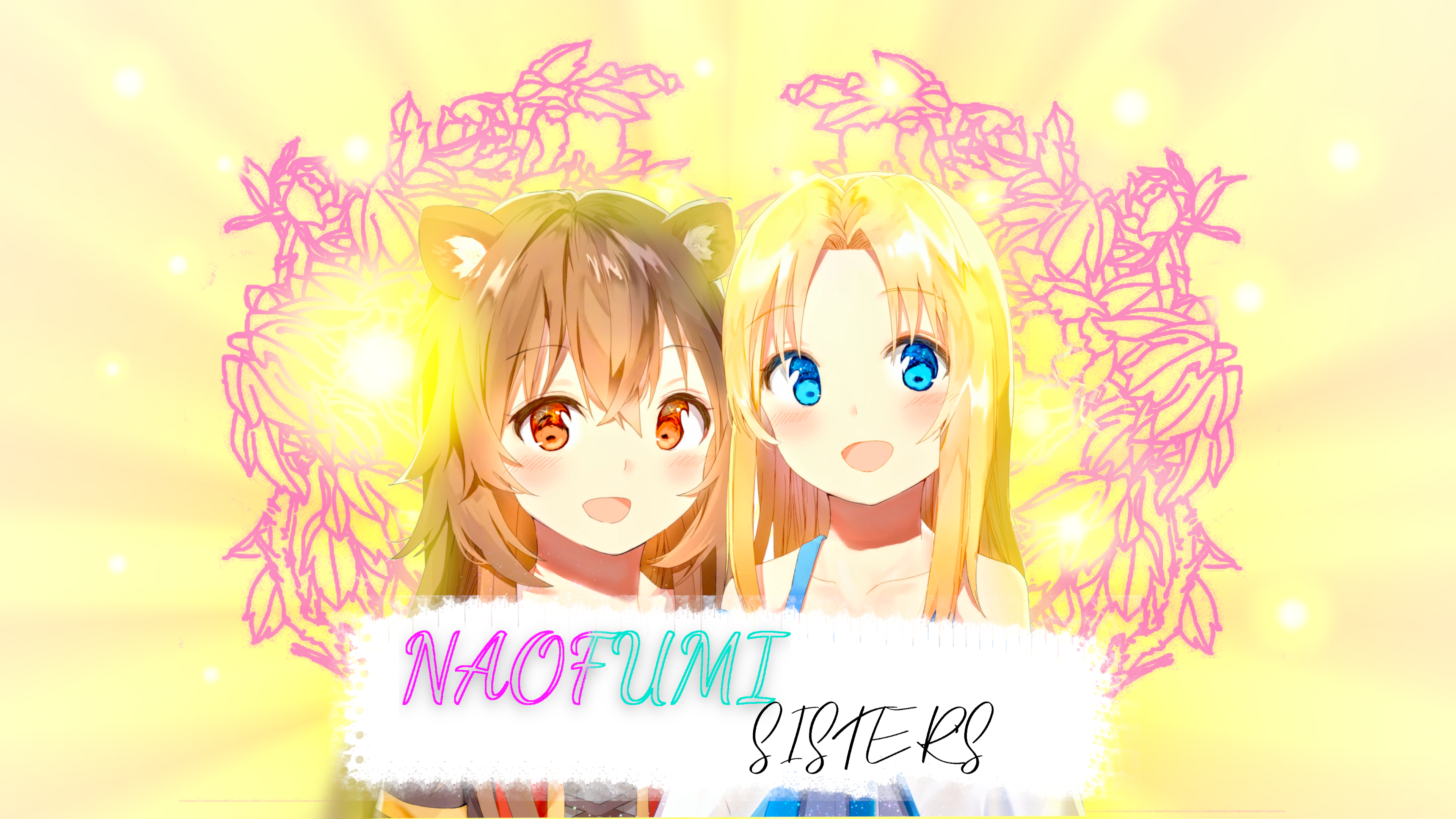 Naofumi Sisters: Raphtalia and Filo smiling HD Wallpaper