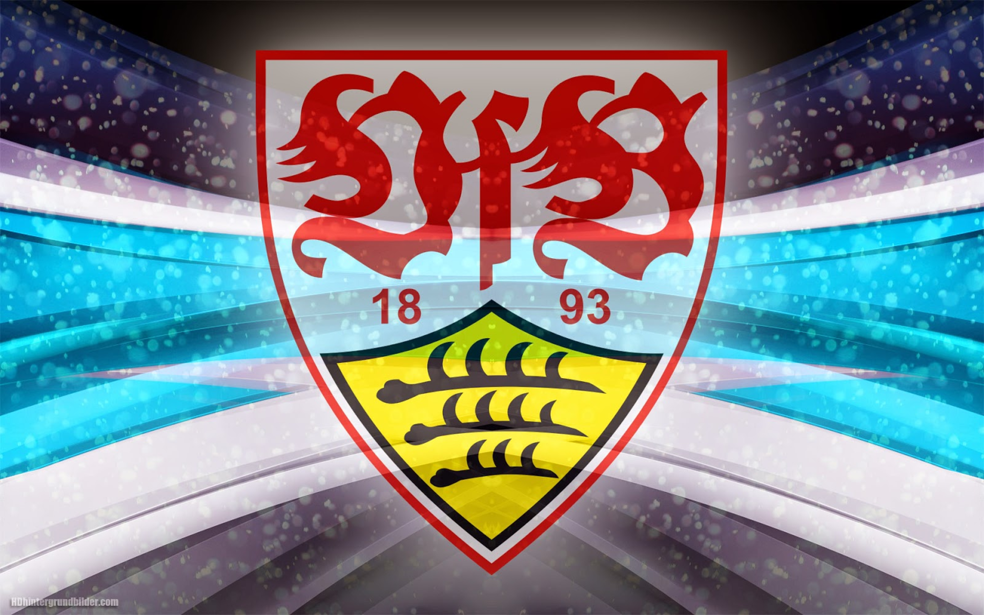 VfB Stuttgart Soccer Logo on Abstract Background HD Wallpaper