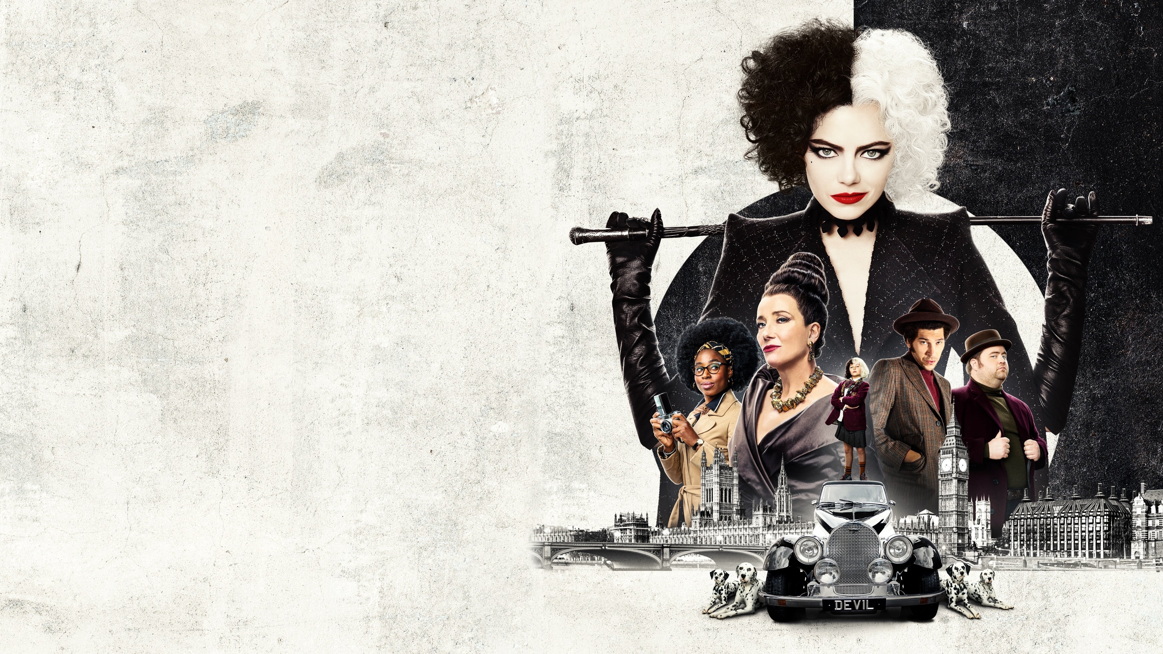 Cruella 4K movie poster featuring Emma Stone HD Wallpaper