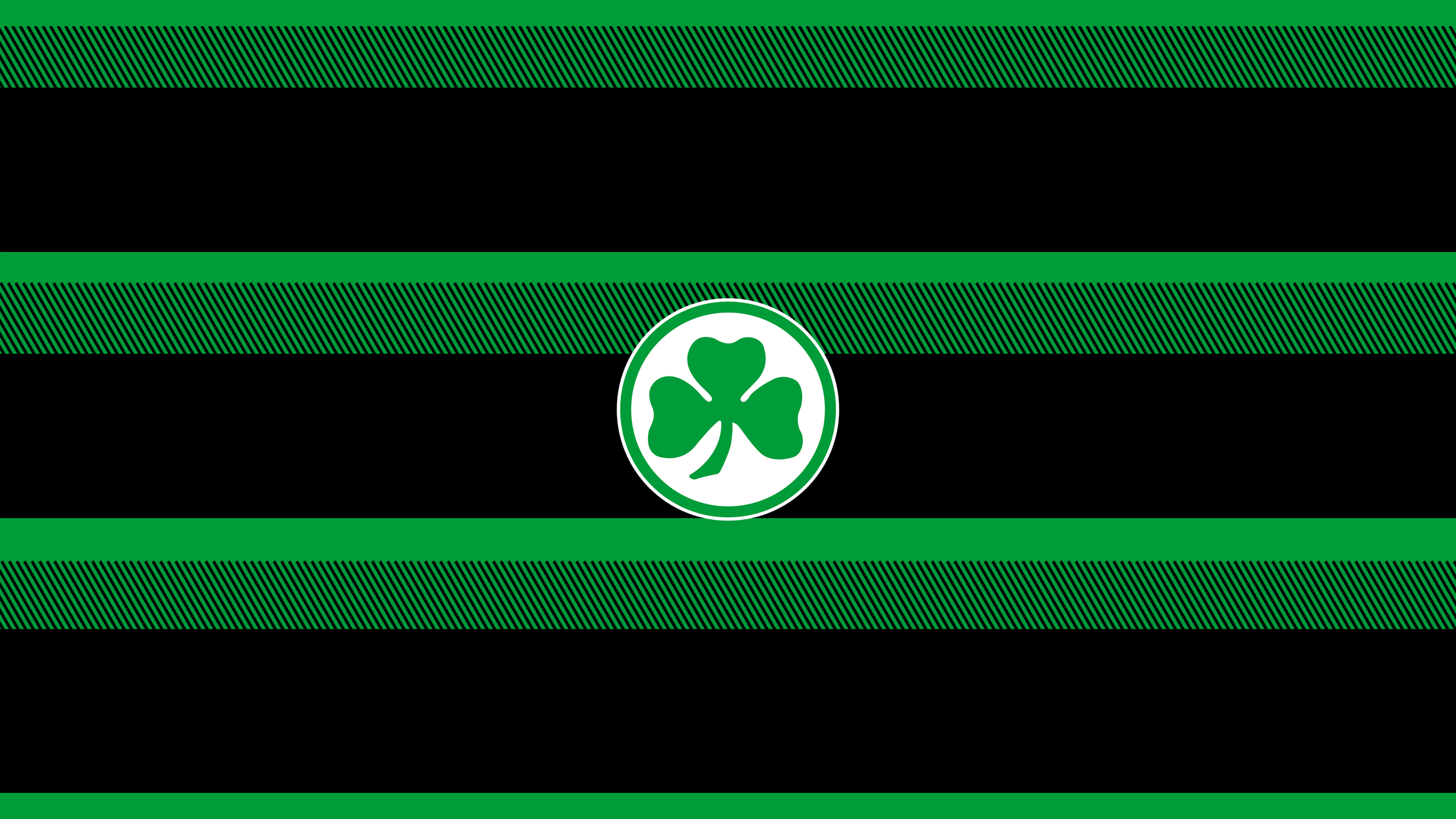 SpVgg Greuther Fürth Shamrock Logo Green Black Stripes HD Wallpaper