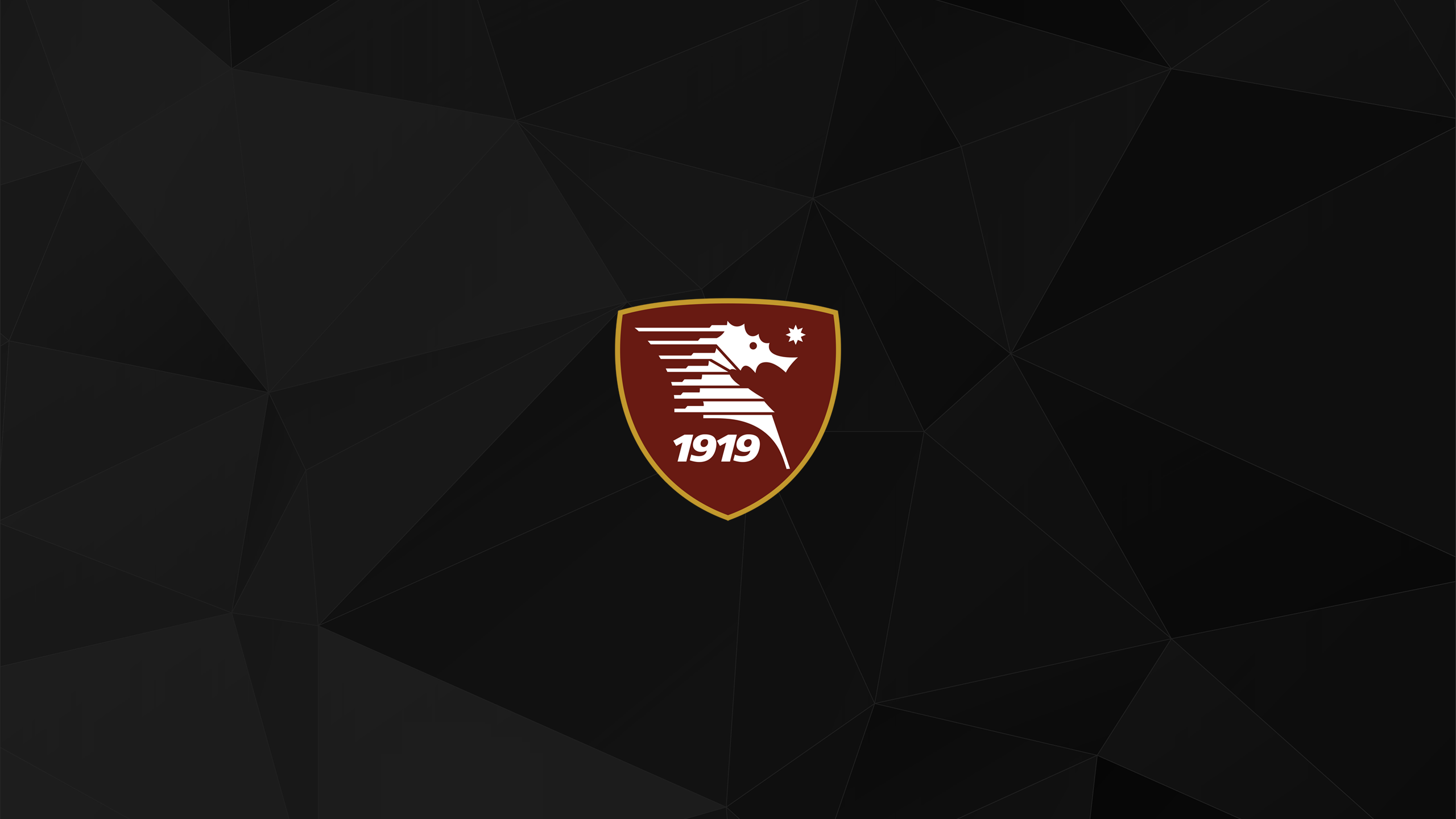 U.S. Salernitana 1919 Soccer Logo Dark Geometric HD Wallpaper