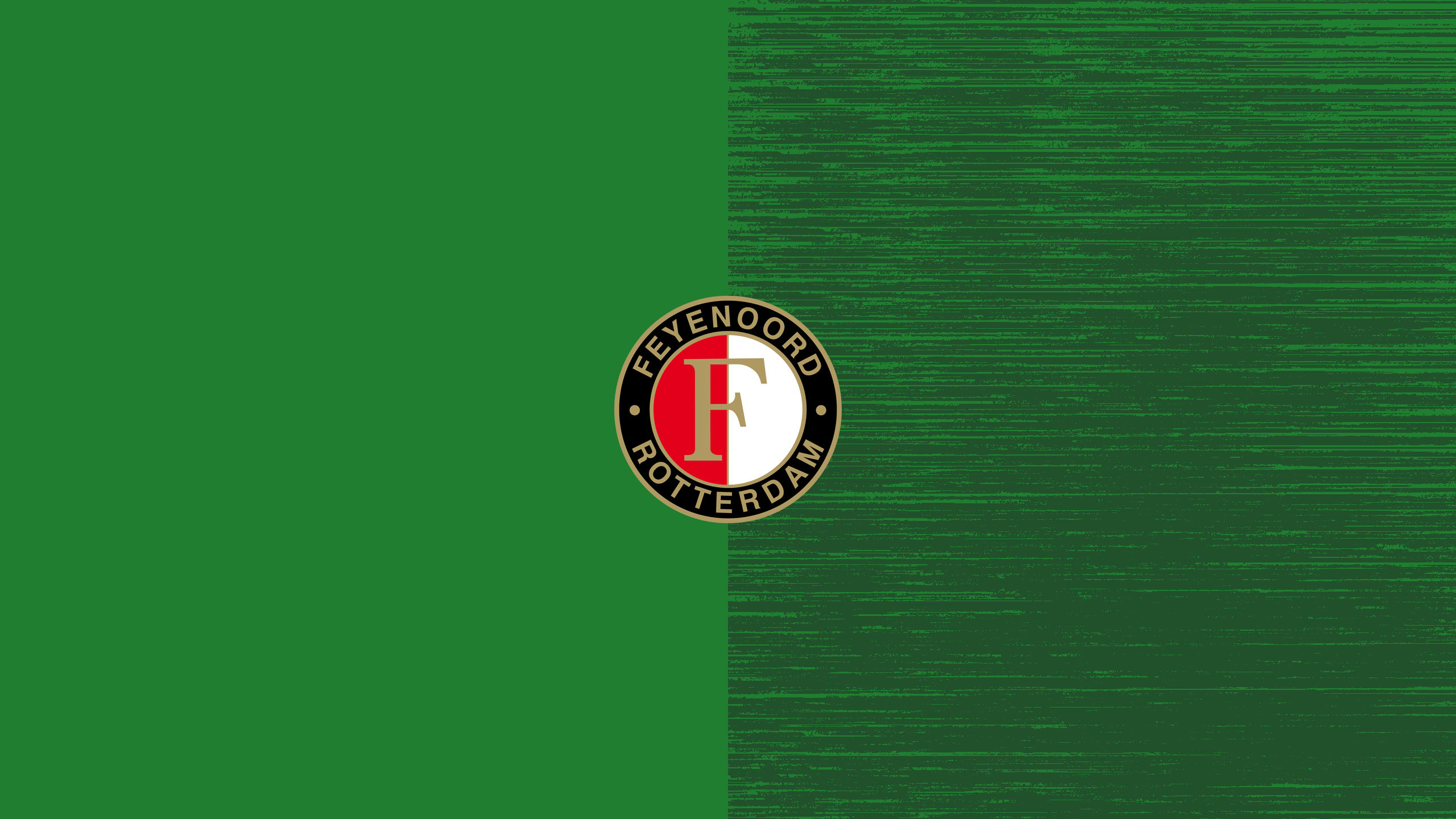 Feyenoord Emblem on Green Textured Background HD Wallpaper