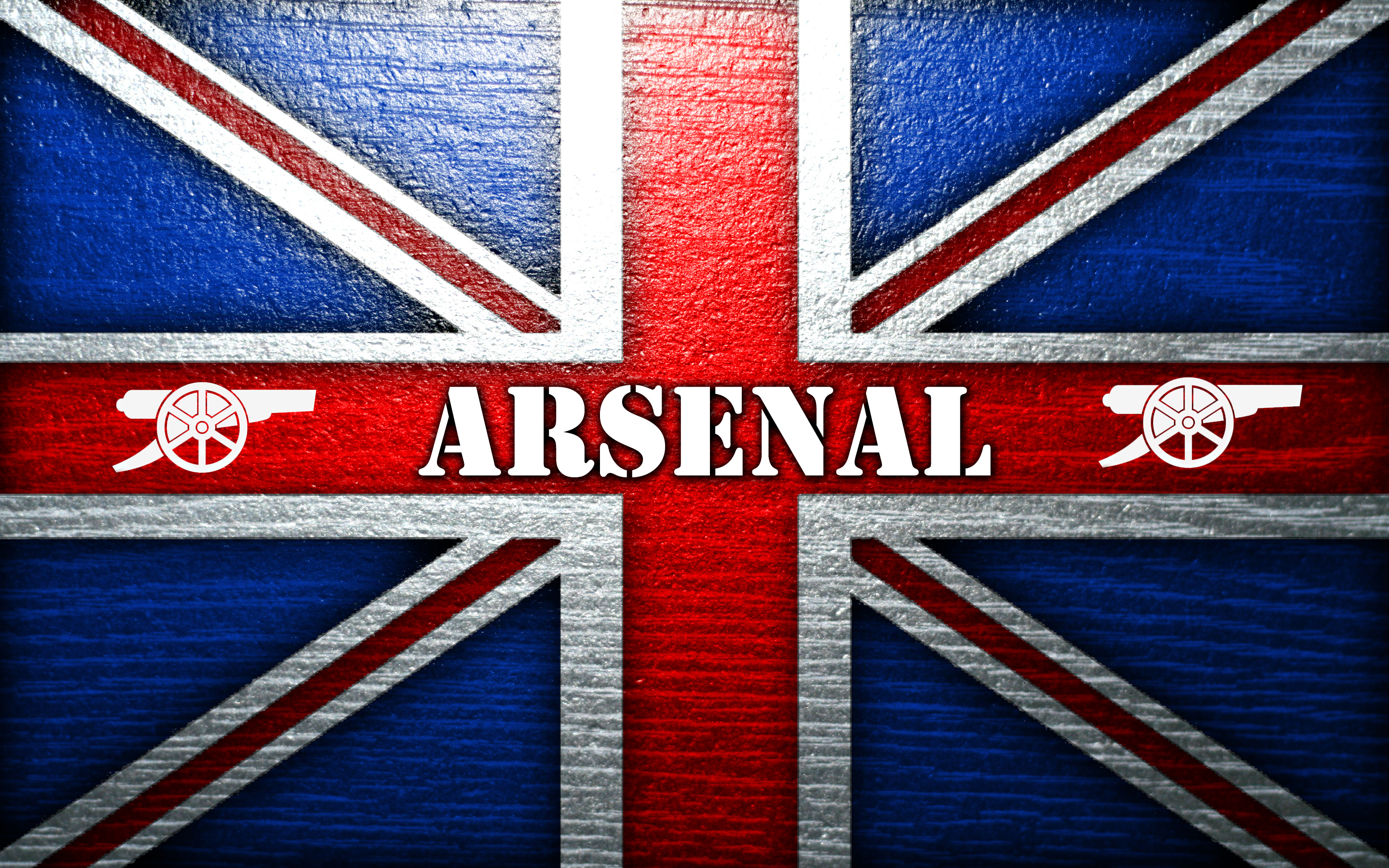 Arsenal F.C. Logo on Union Jack Flag HD Wallpaper