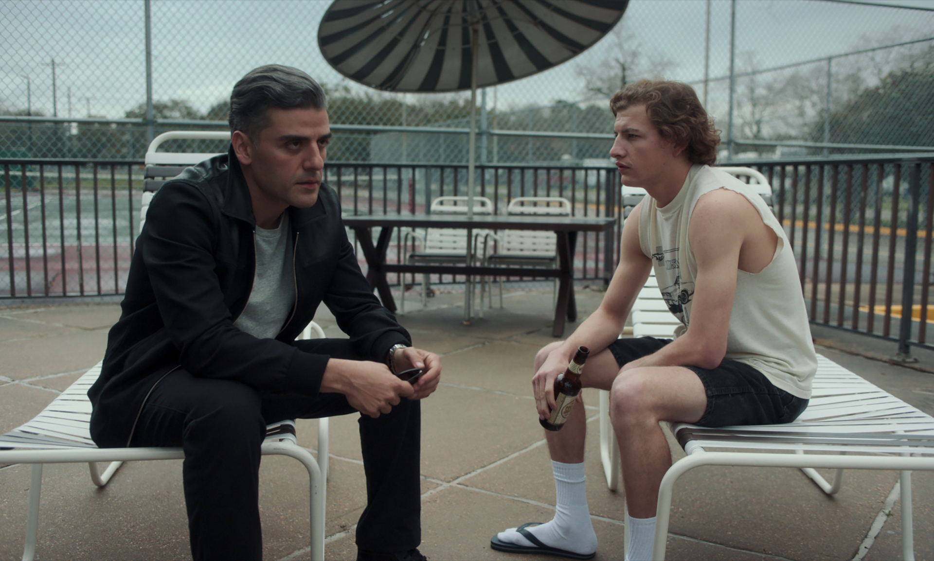 Oscar Isaac and Tye Sheridan in The Card Counter HD Wallpaper