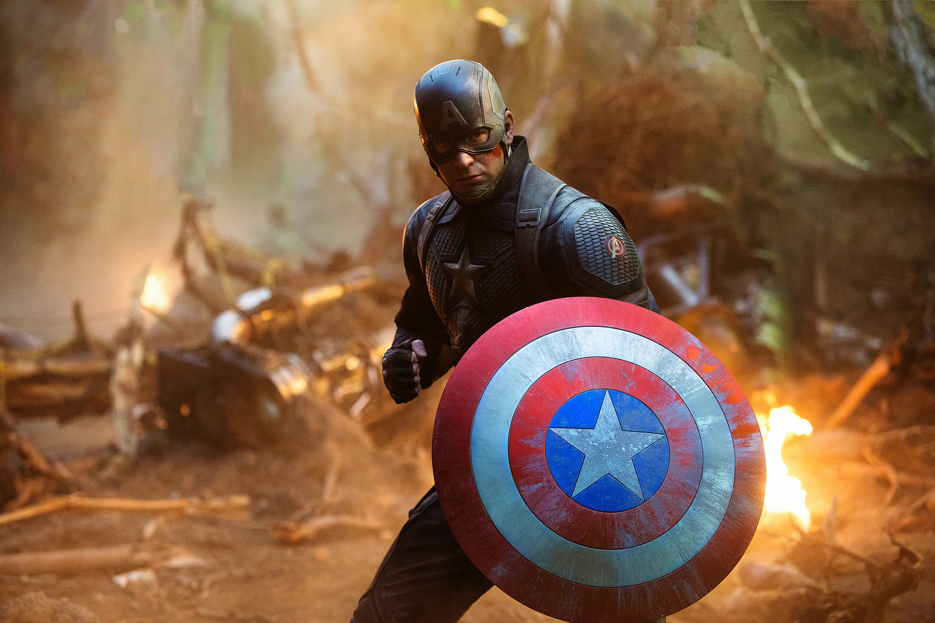 Captain America in Avengers Endgame Battle HD Wallpaper