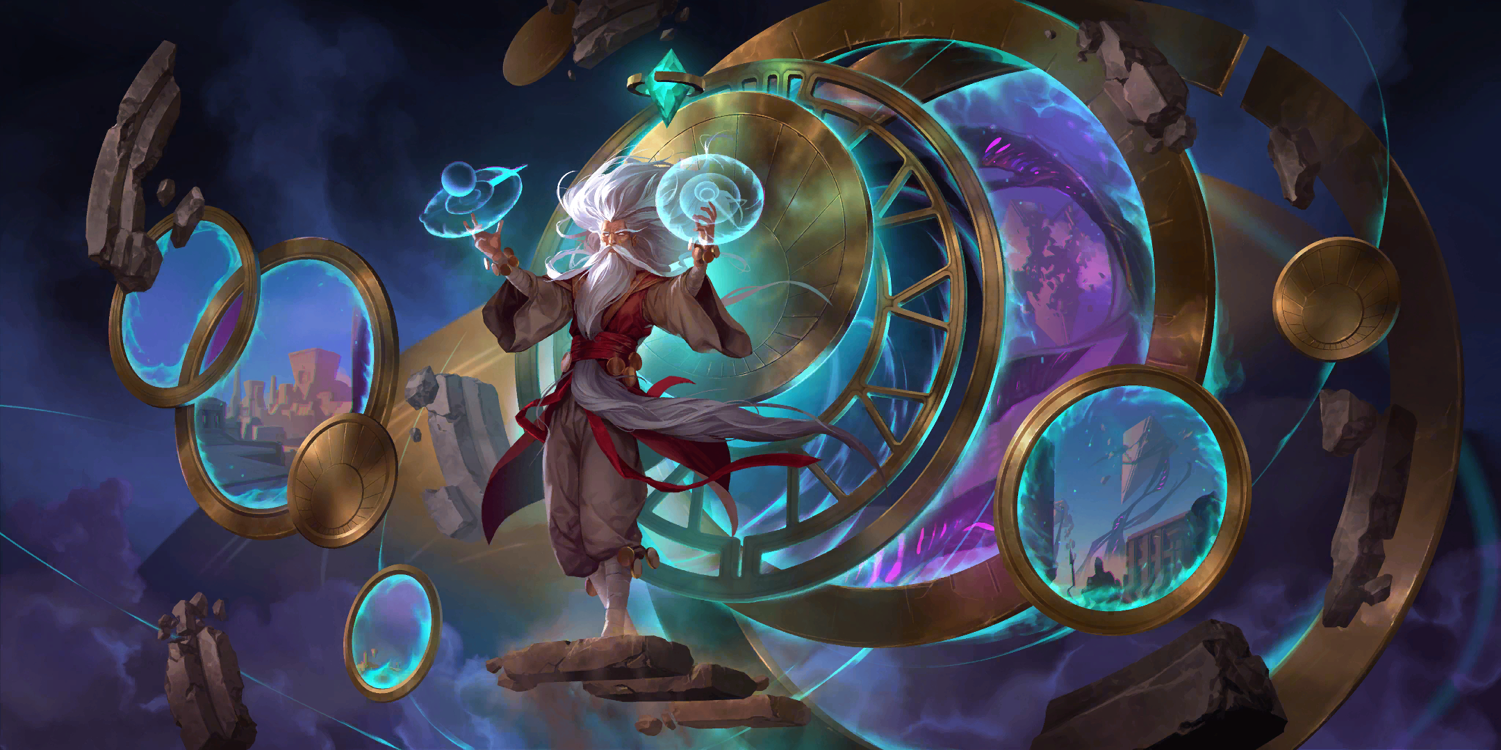 Zilean the Chronokeeper manipulating time and portals HD Wallpaper