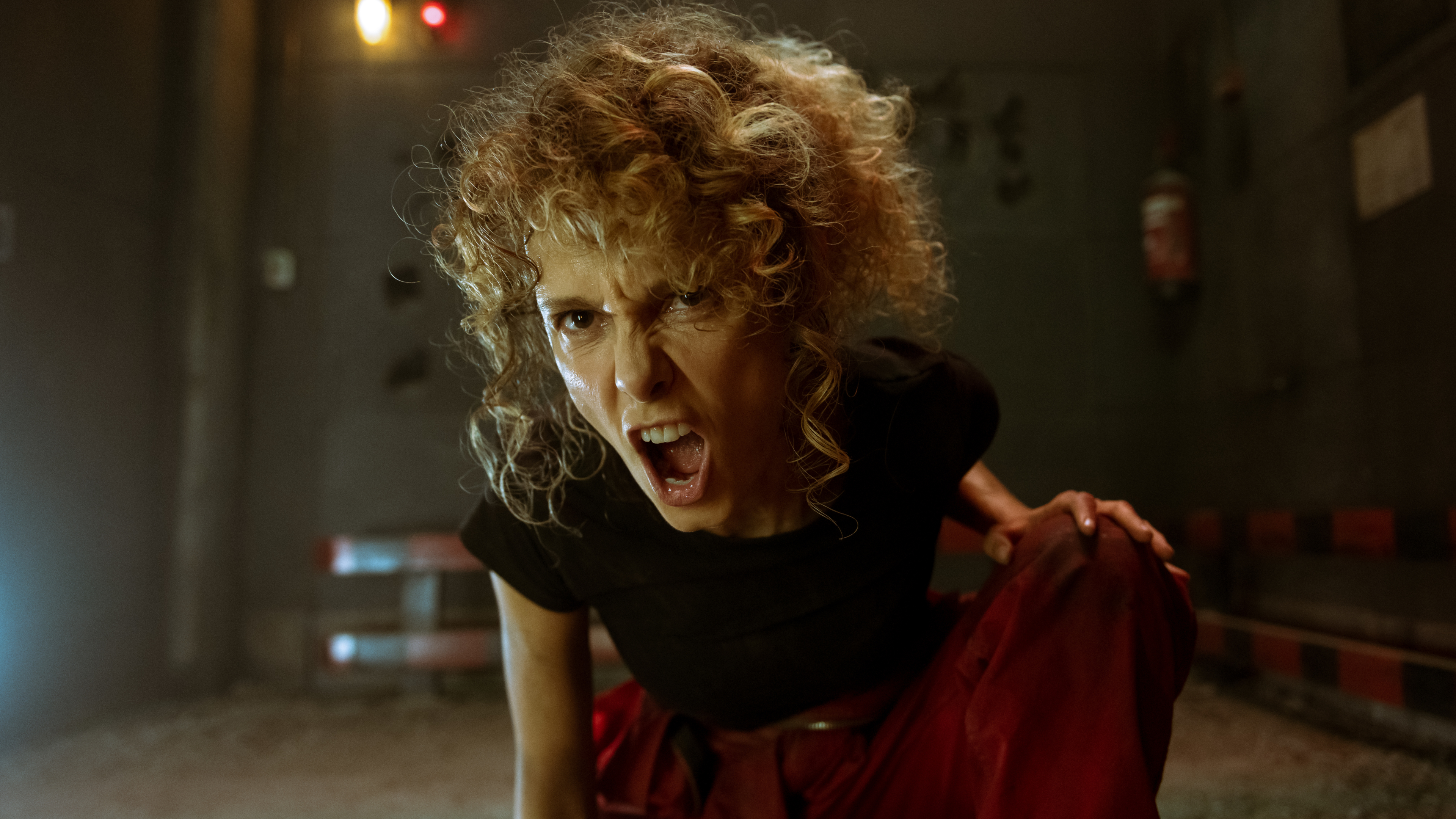 Stockholm's intense scream in Money Heist HD Wallpaper