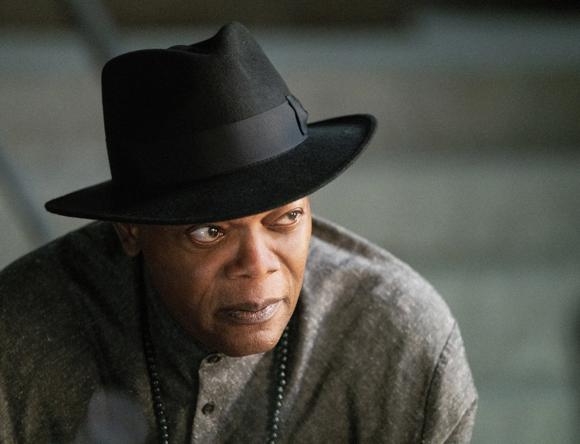Samuel L. Jackson in black fedora from The Protégé HD Wallpaper