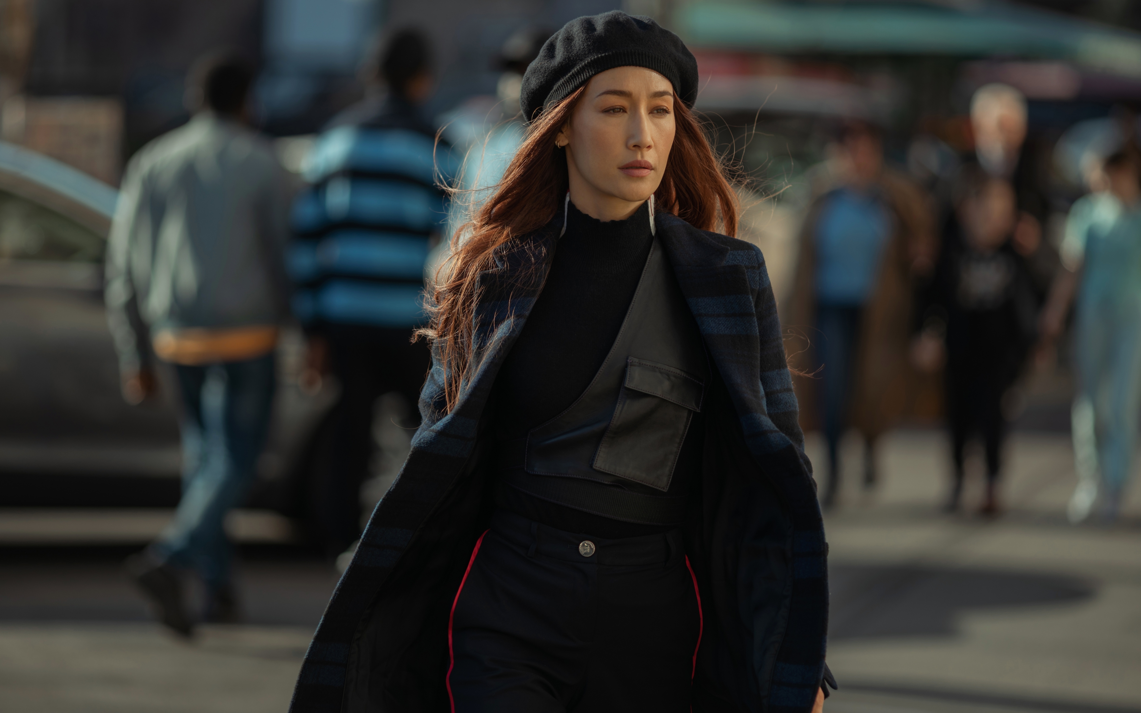 Maggie Q in The Protégé on a city street HD Wallpaper