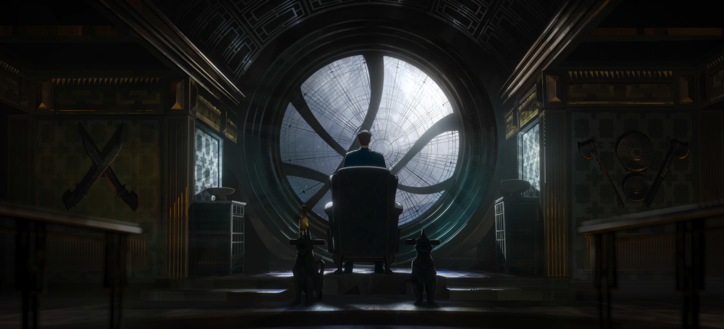 Doctor Strange at the Sanctum window from What If...? HD Wallpaper
