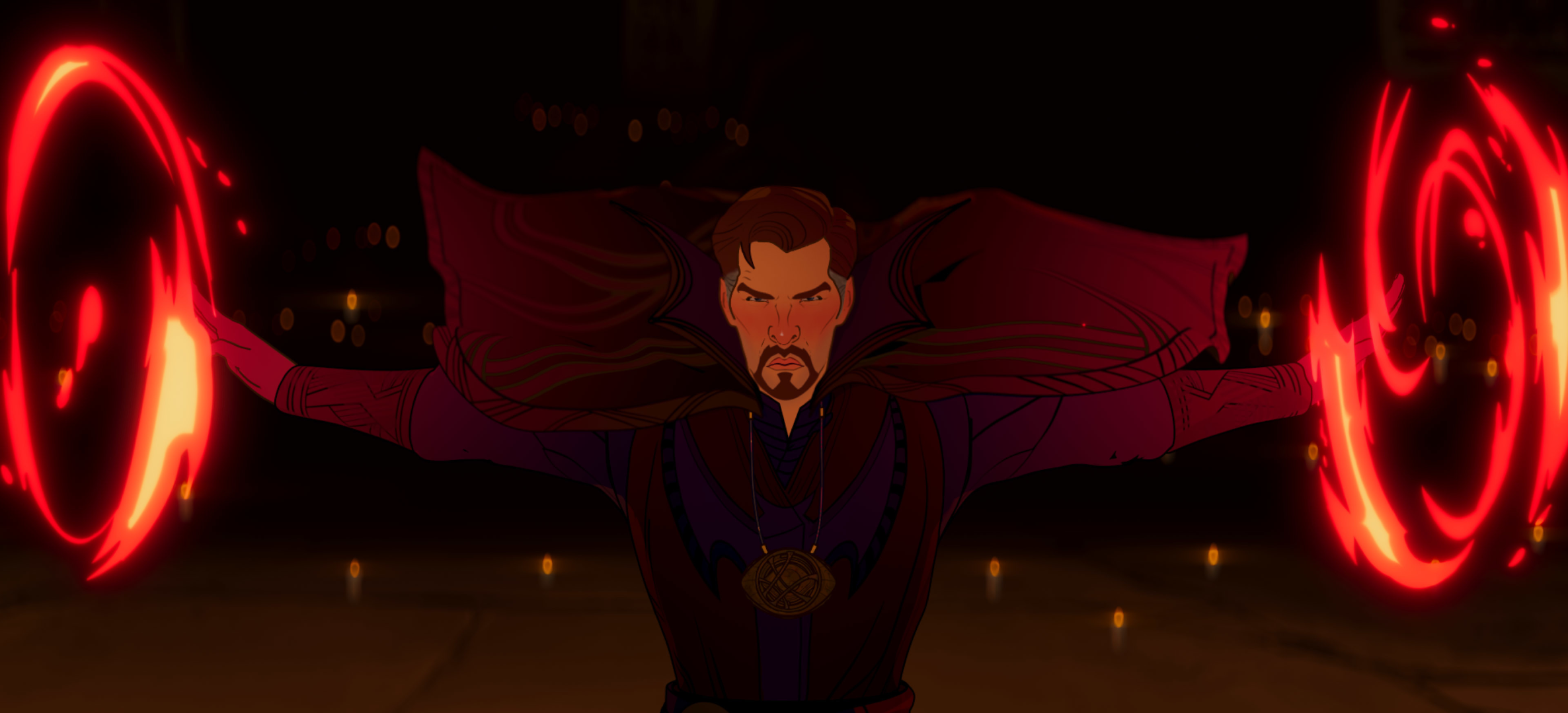 Doctor Strange unleashes red magic in What If...? HD Wallpaper