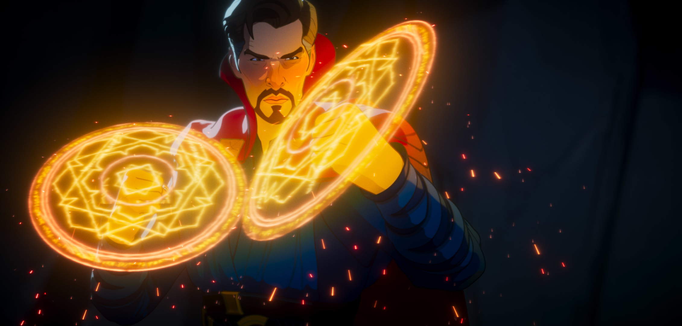 Doctor Strange unleashing powerful magic in What If...? HD Wallpaper