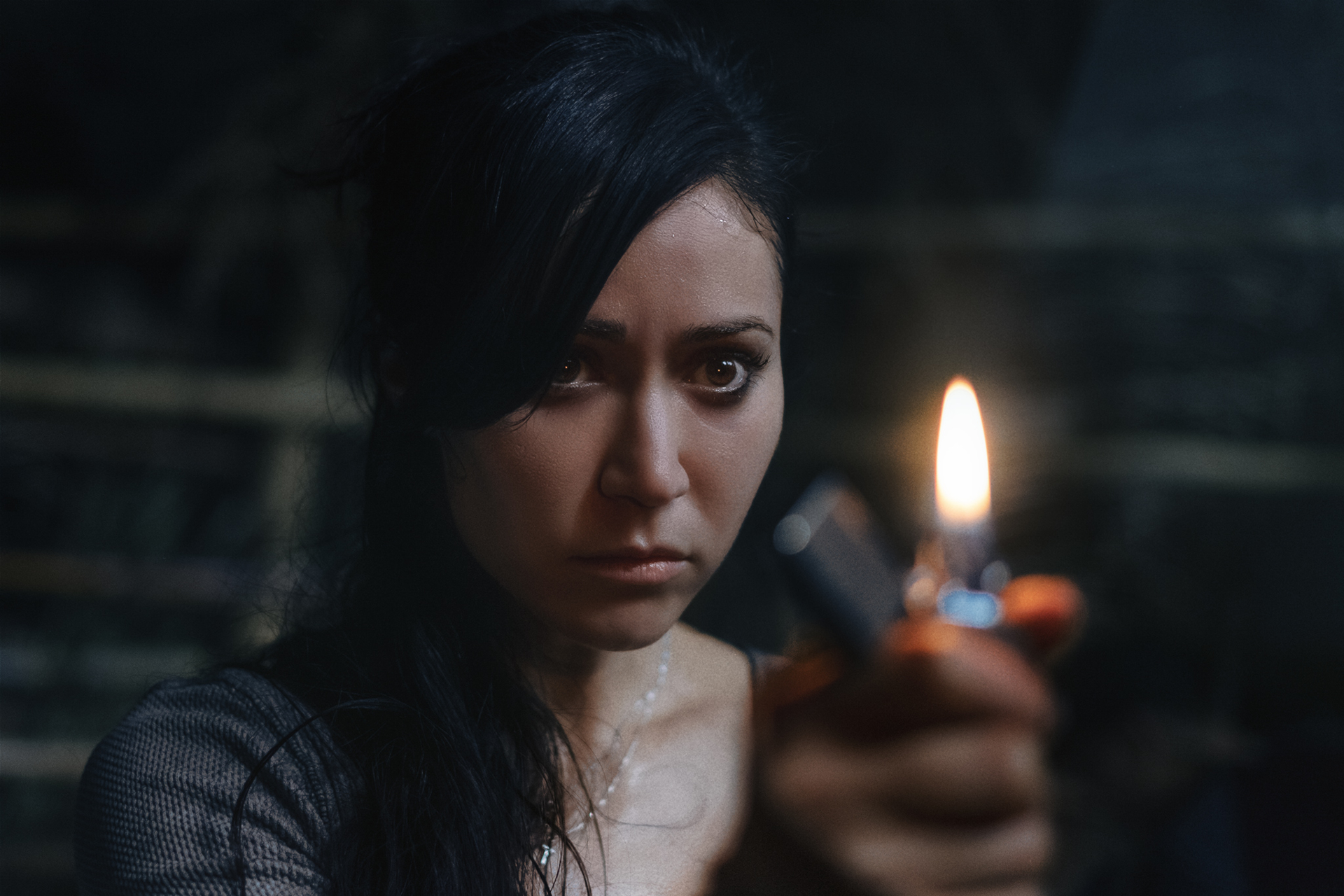The Old Ways: Brigitte Kali Canales with a lit lighter HD Wallpaper