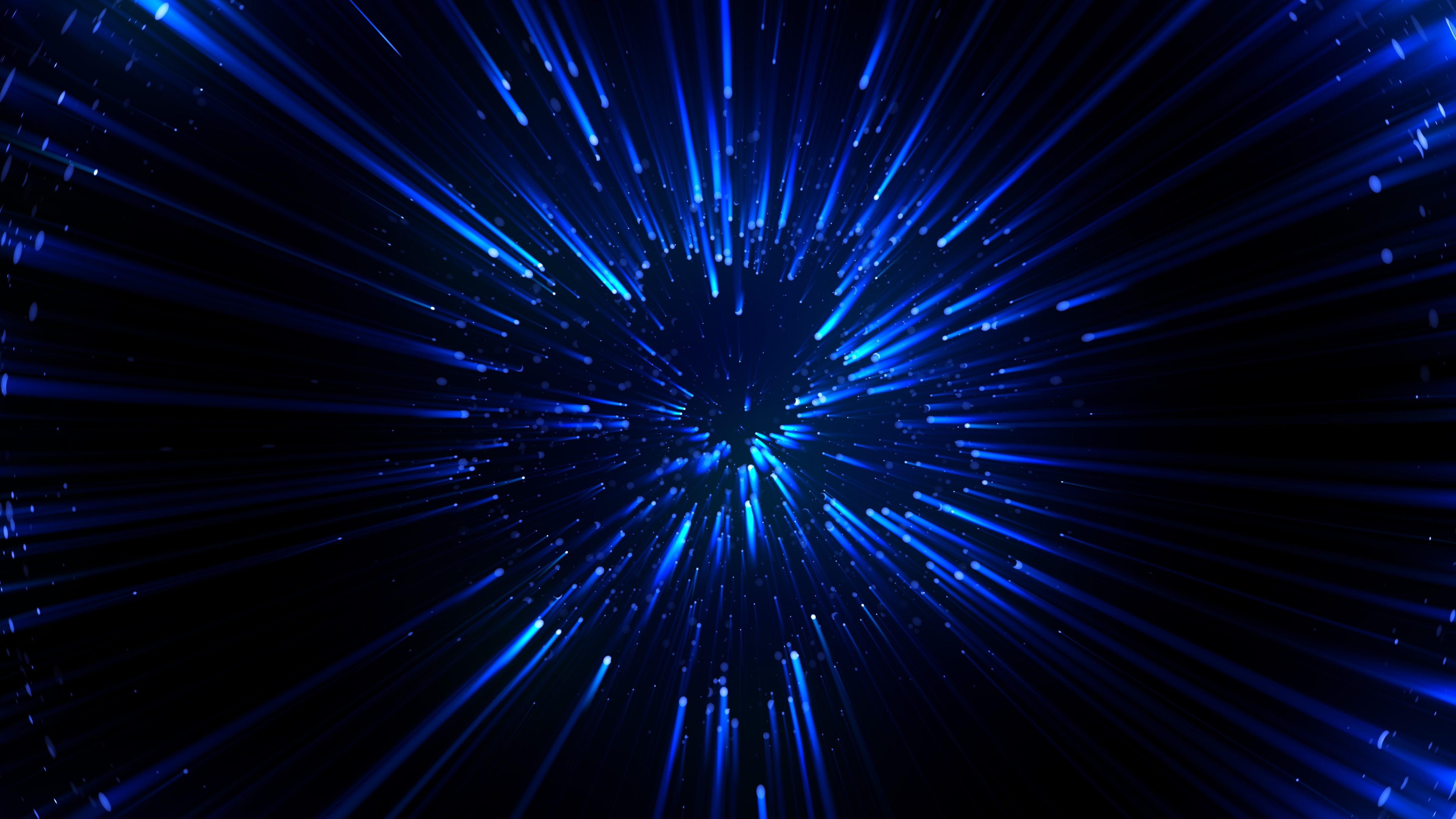 Abstract Blue Light Streaks 4K HD Wallpaper