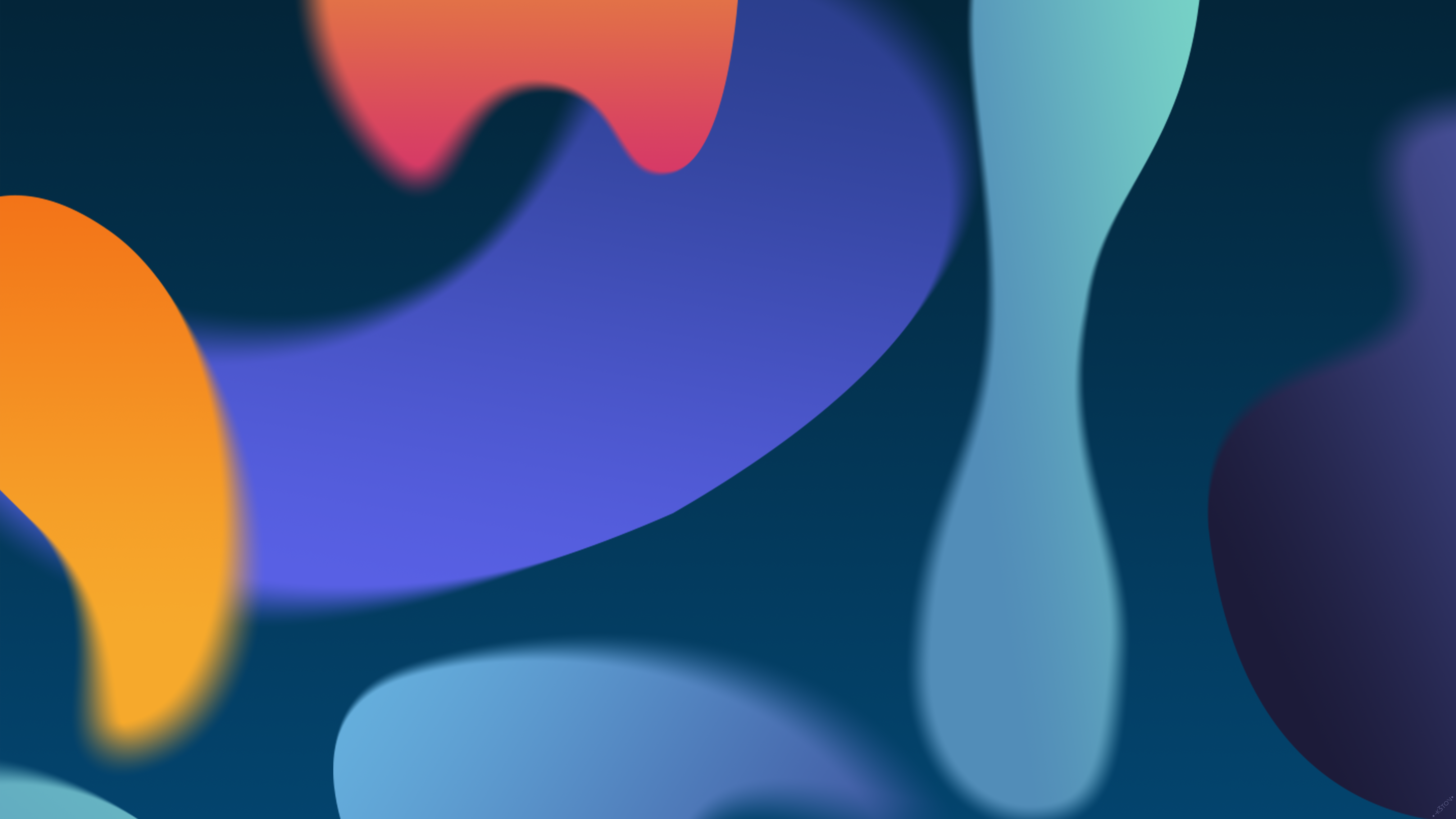 Vibrant Abstract Organic Shapes HD Wallpaper