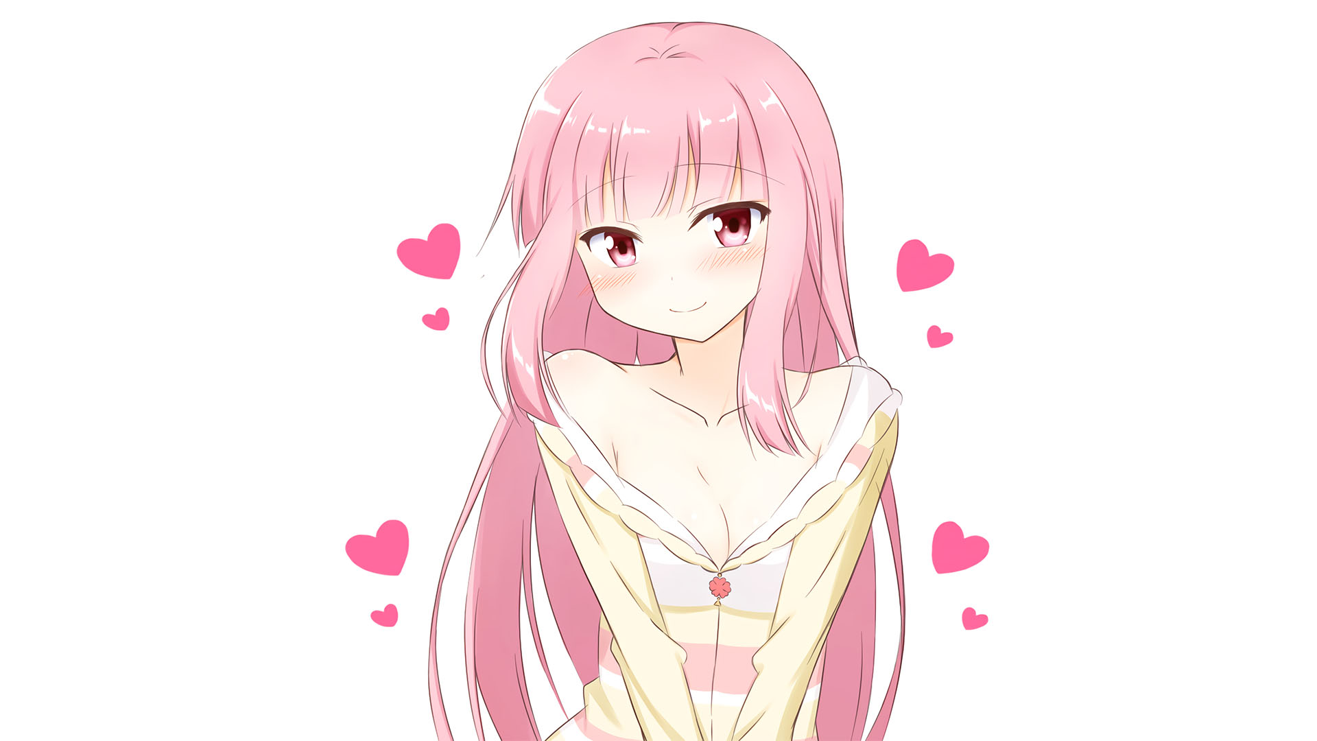 Iroha Tamaki smiling with hearts HD Wallpaper