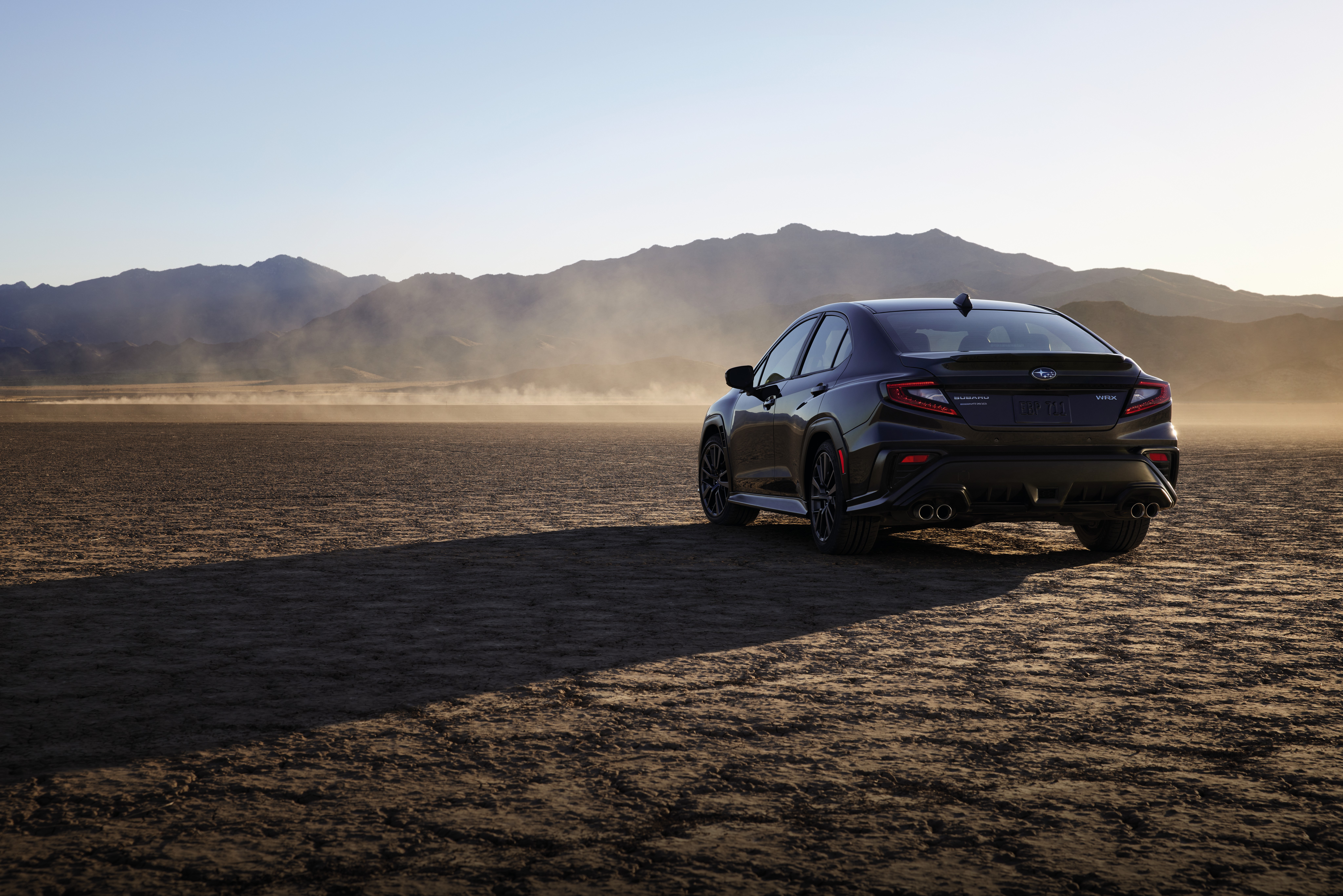 Subaru WRX GT Sport Car in Desert Landscape HD Wallpaper
