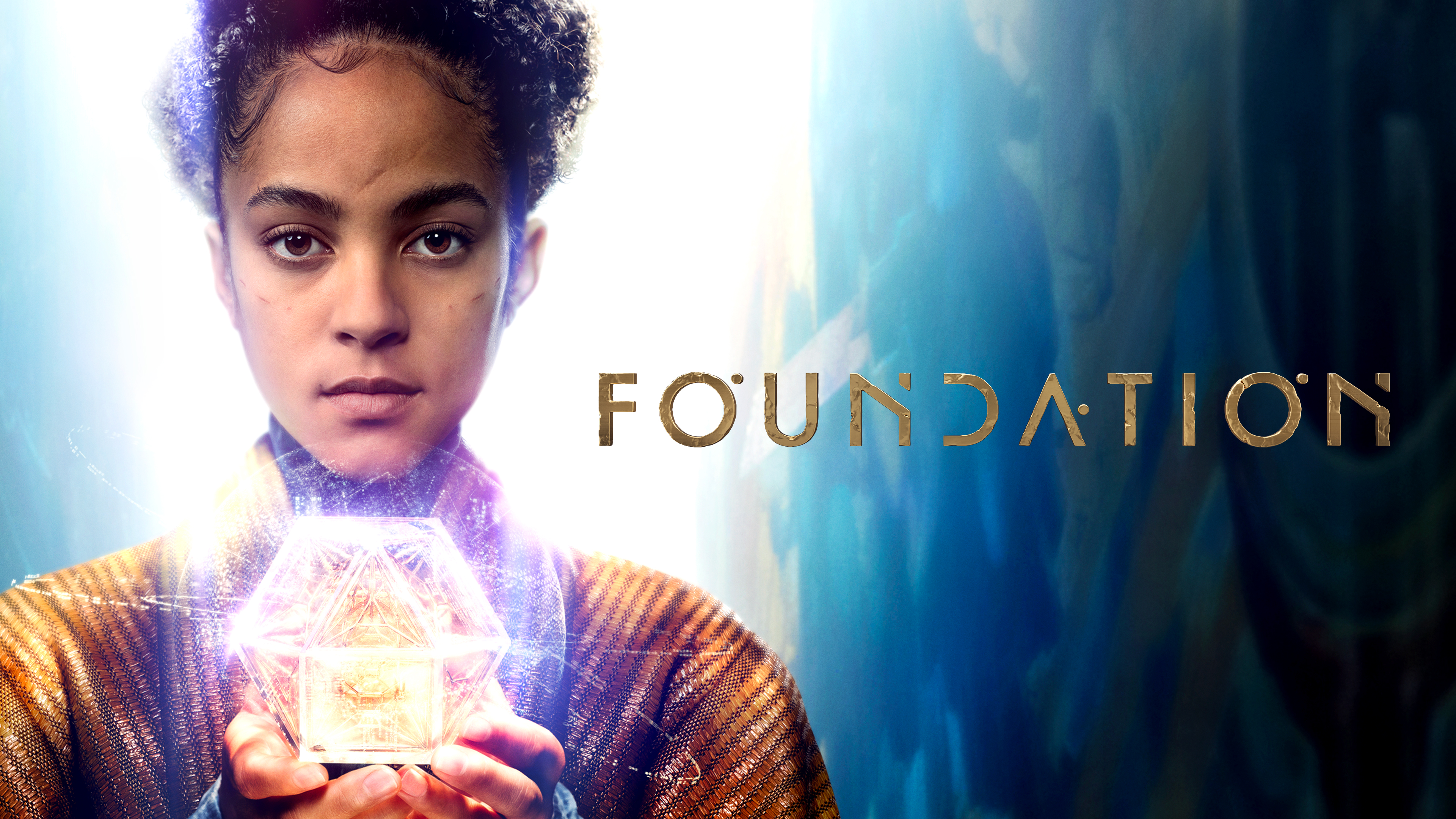 Foundation: Leah Harvey holding glowing object HD Wallpaper