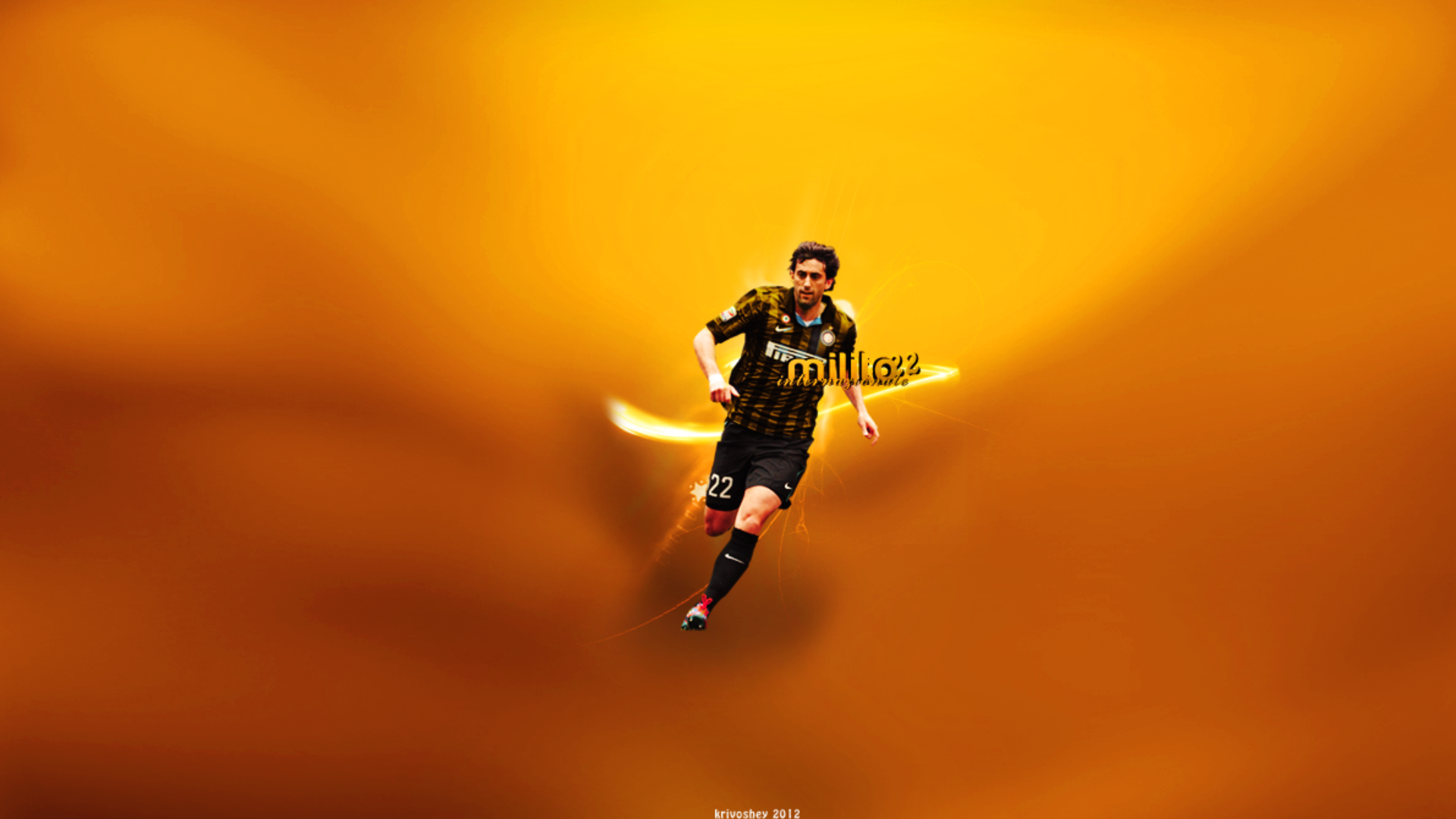 Diego Milito in Inter Milan Jersey HD Wallpaper