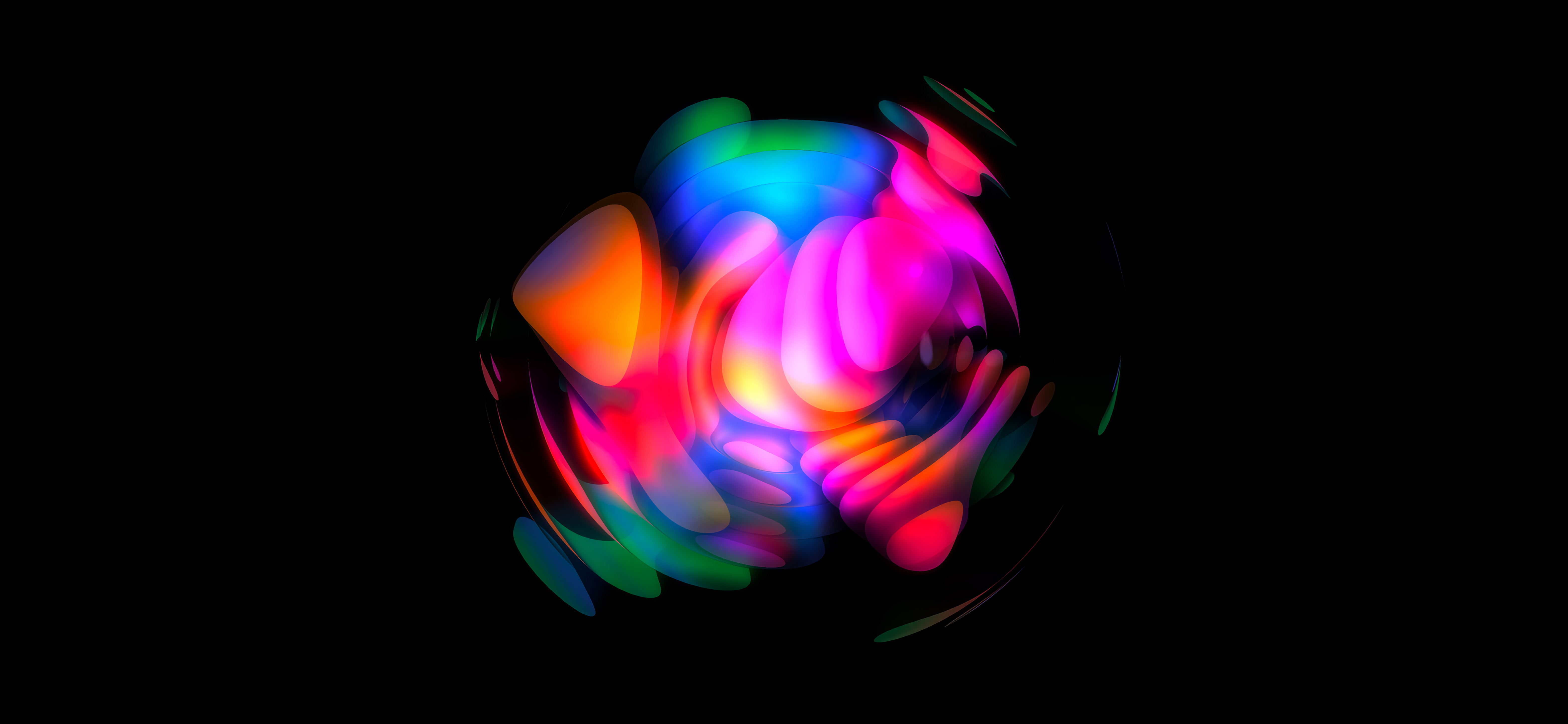 Vibrant Abstract Glowing Colors HD Wallpaper