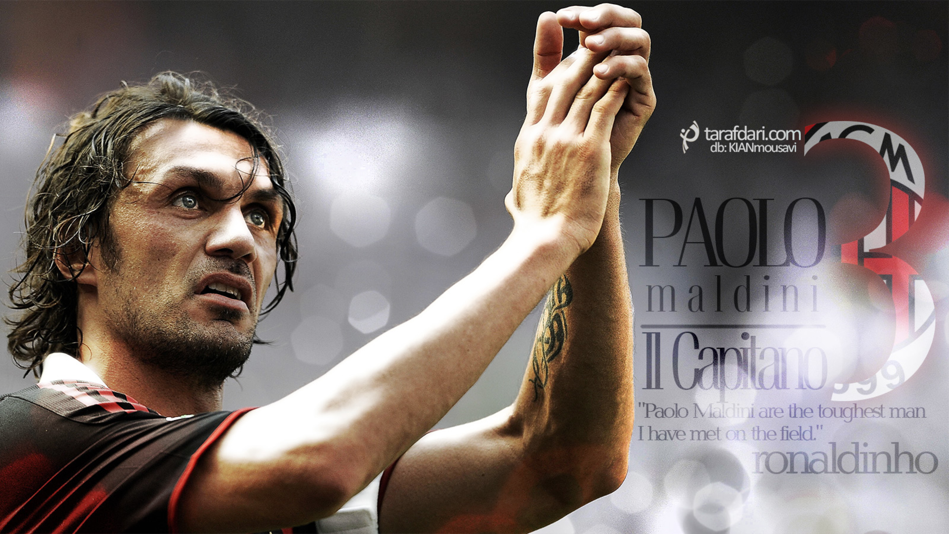 Paolo Maldini: Il Capitano of A.C. Milan HD Wallpaper