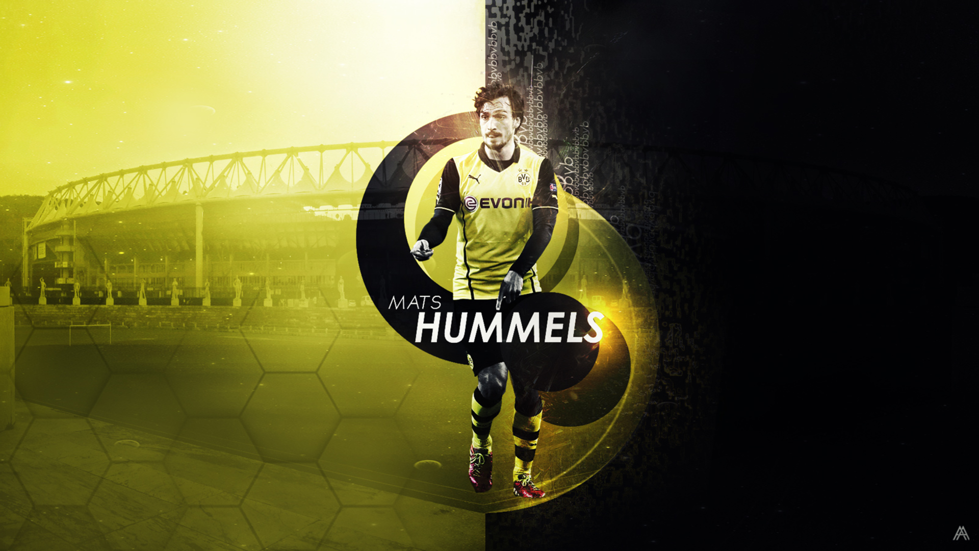 Mats Hummels Borussia Dortmund Football Art HD Wallpaper