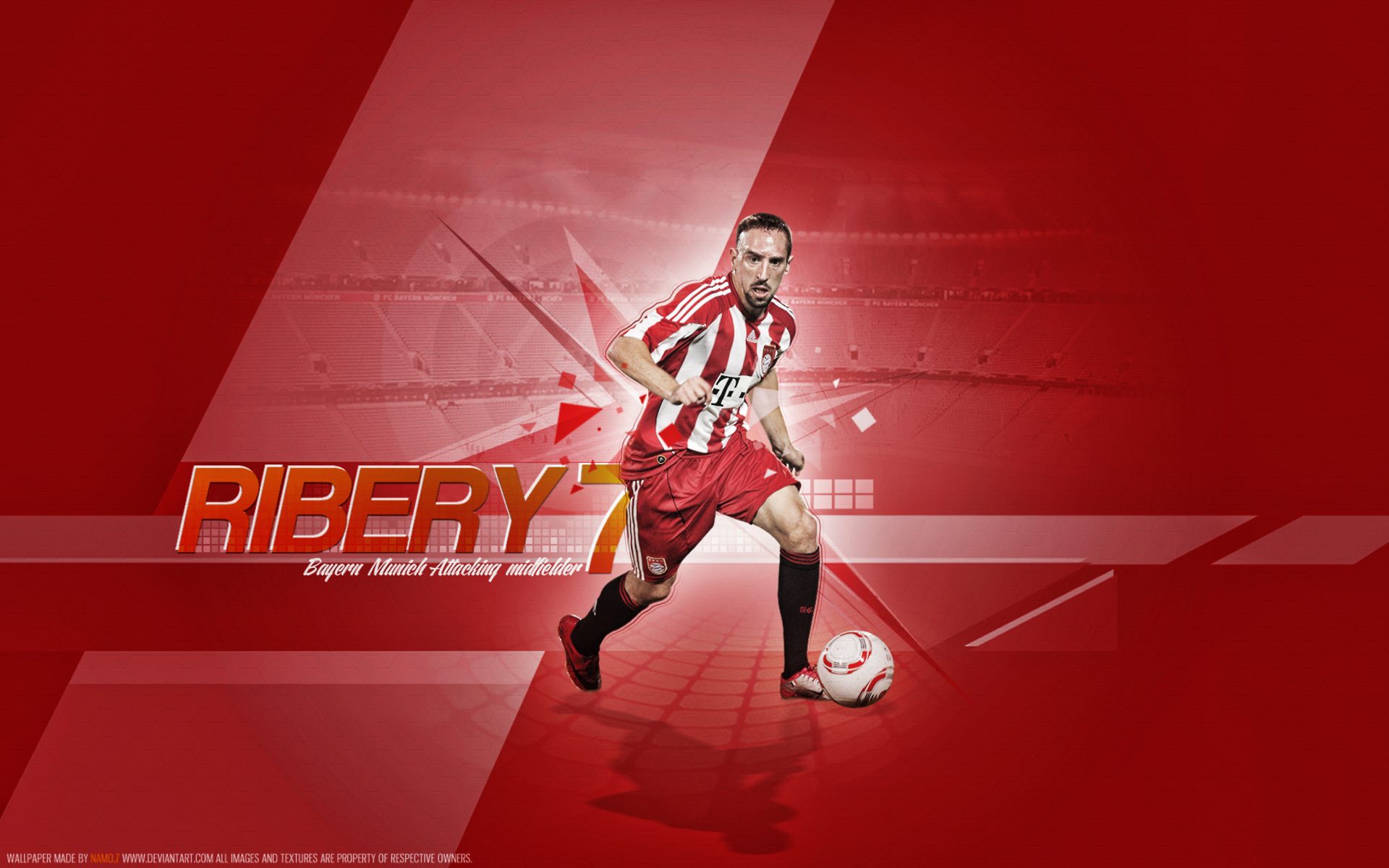 Franck Ribéry dribbling for FC Bayern Munich HD Wallpaper