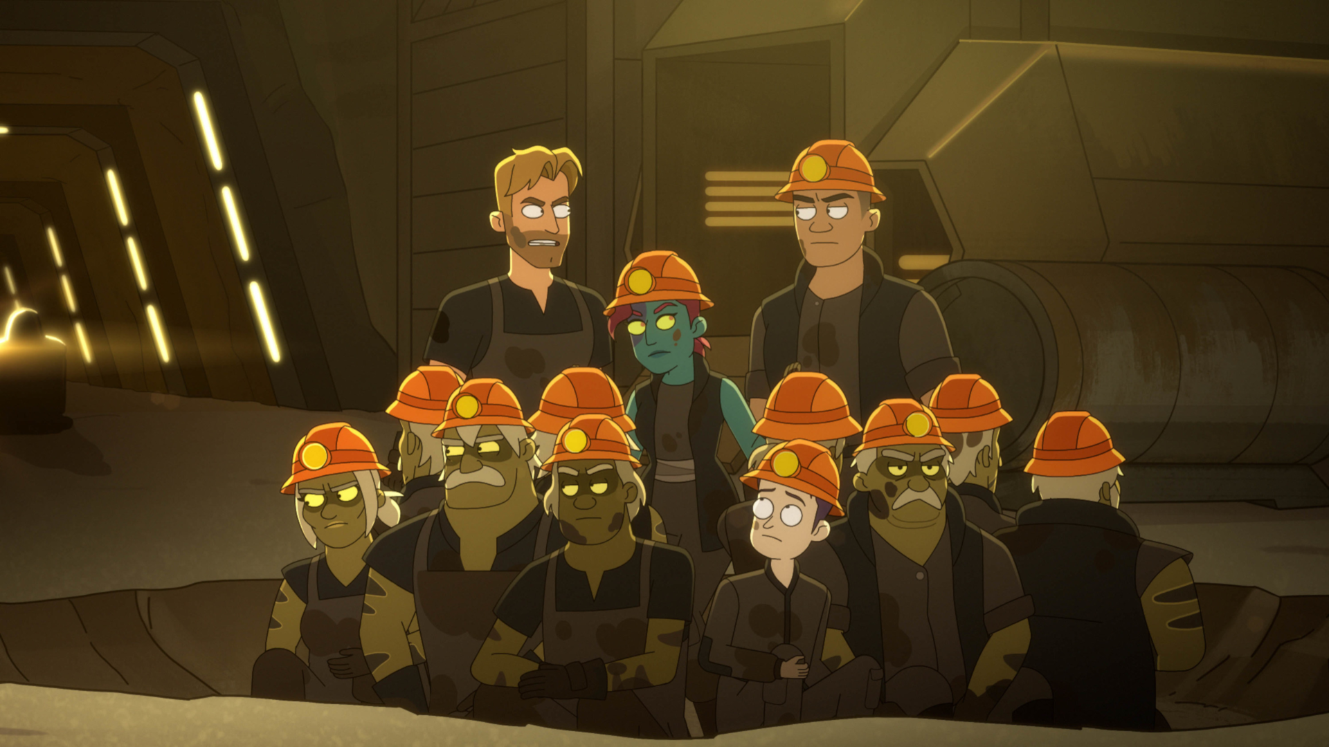 Brad Boimler and fellow miners in Star Trek: Lower Decks HD Wallpaper