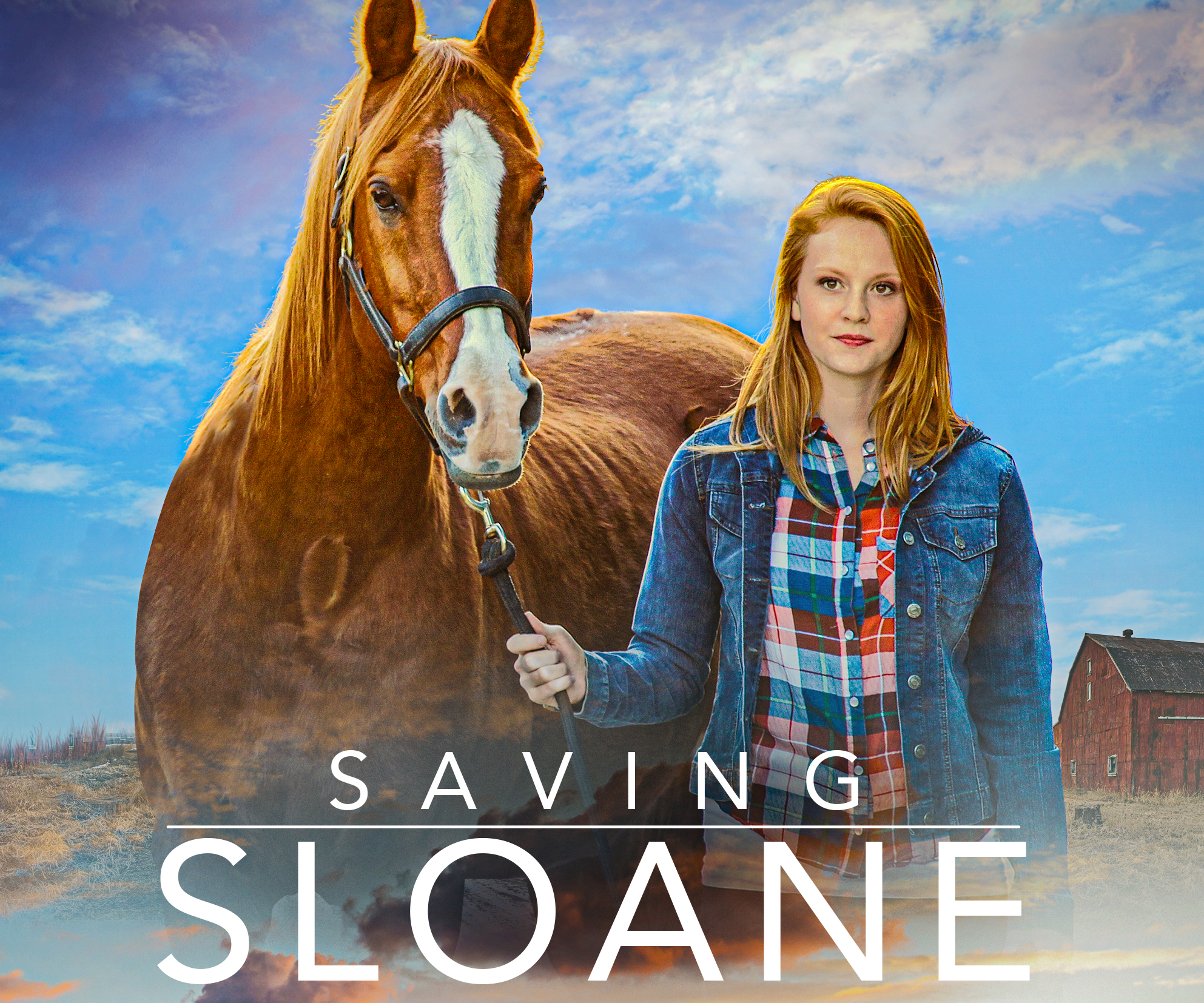 Saving Sloane movie poster with girl and horse HD Wallpaper