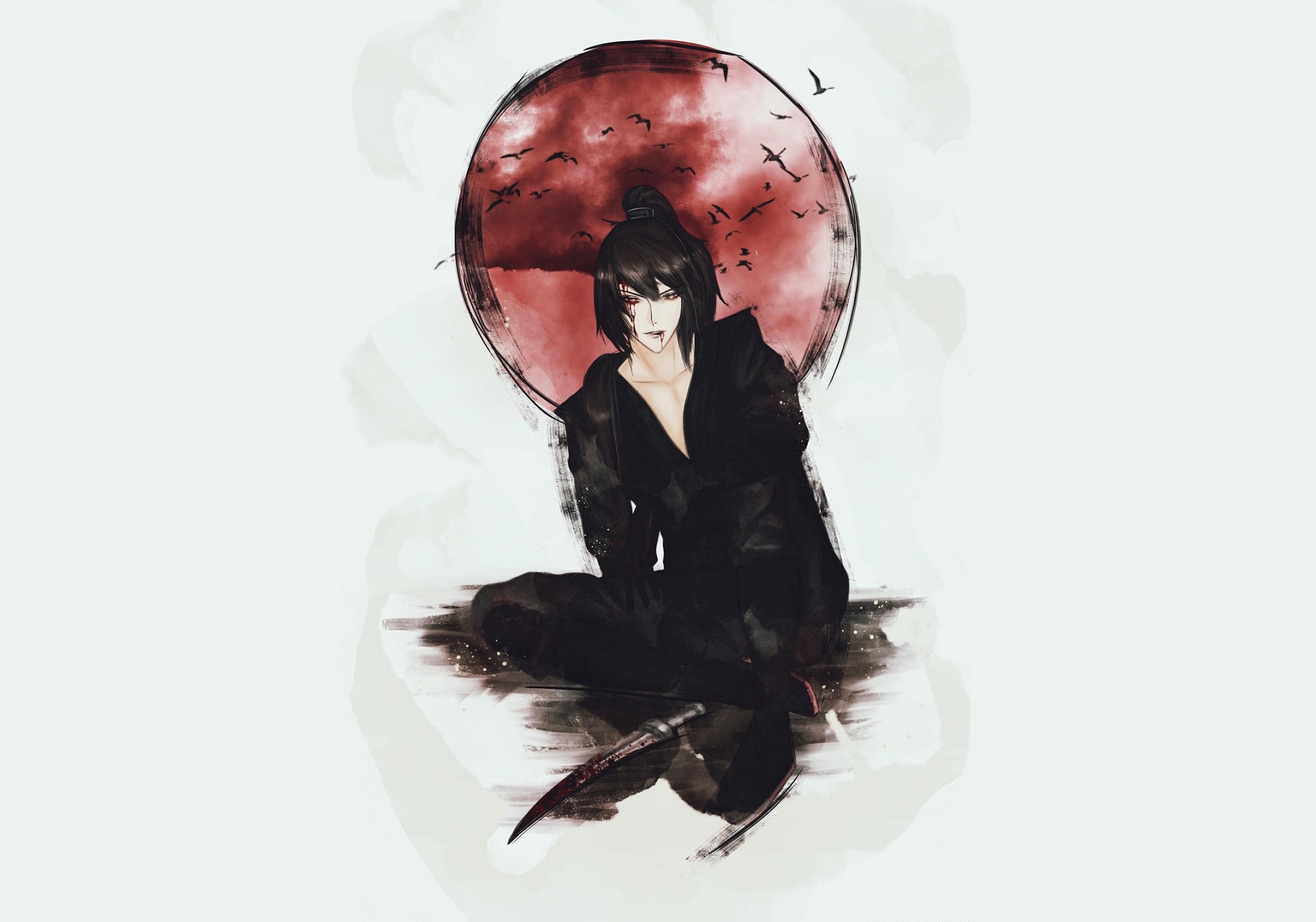 Mo Dao Zu Shi: Xue Yang, Bloody Knife, Red Moon HD Wallpaper