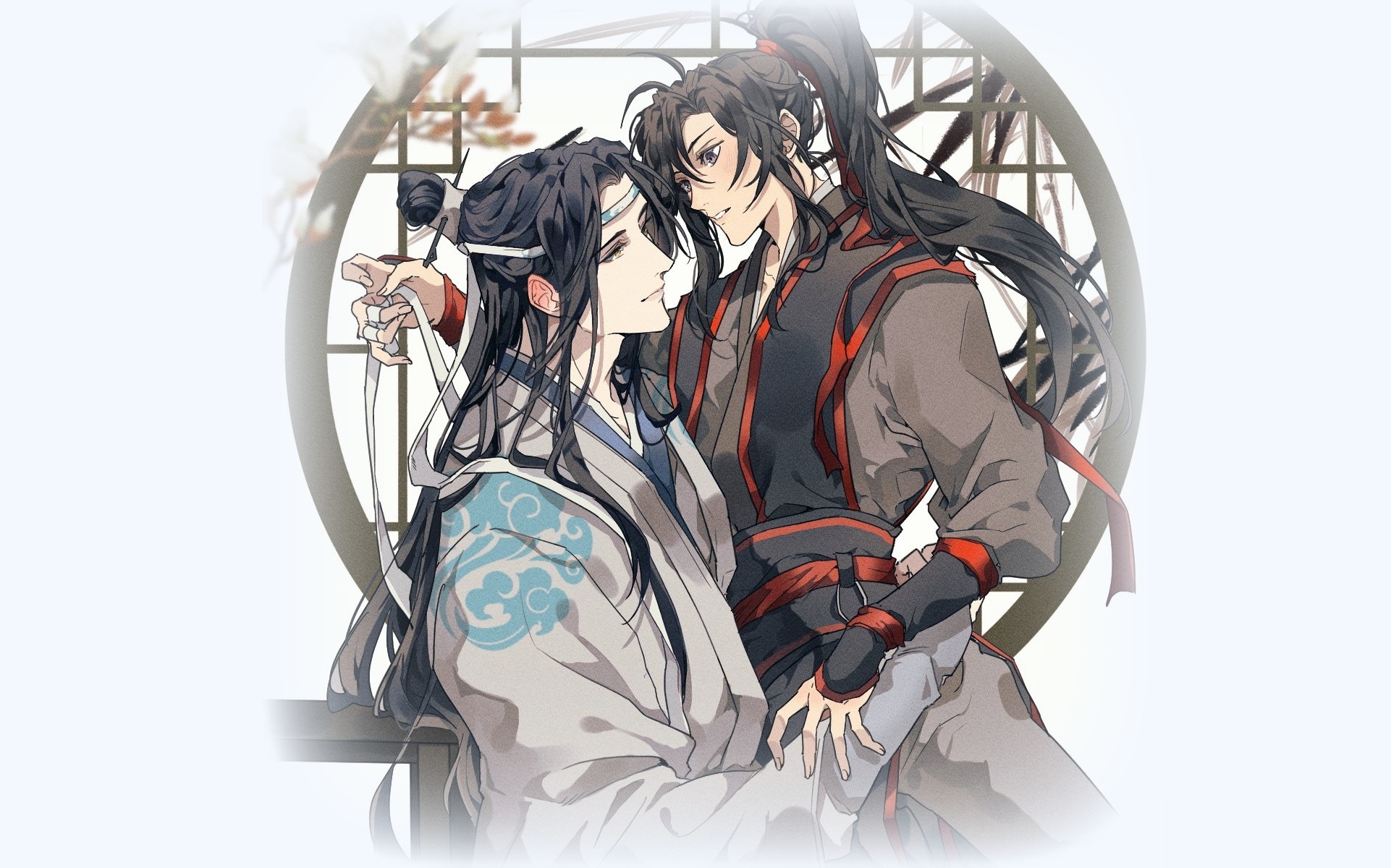 Mo Dao Zu Shi: Wei Wuxian and Lan Wangji intimate moment HD Wallpaper
