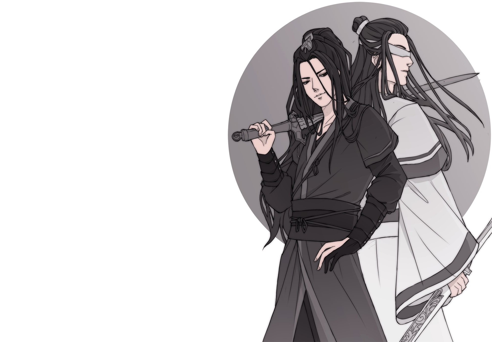 Mo Dao Zu Shi: Xue Yang and Xiao Xingchen with swords HD Wallpaper
