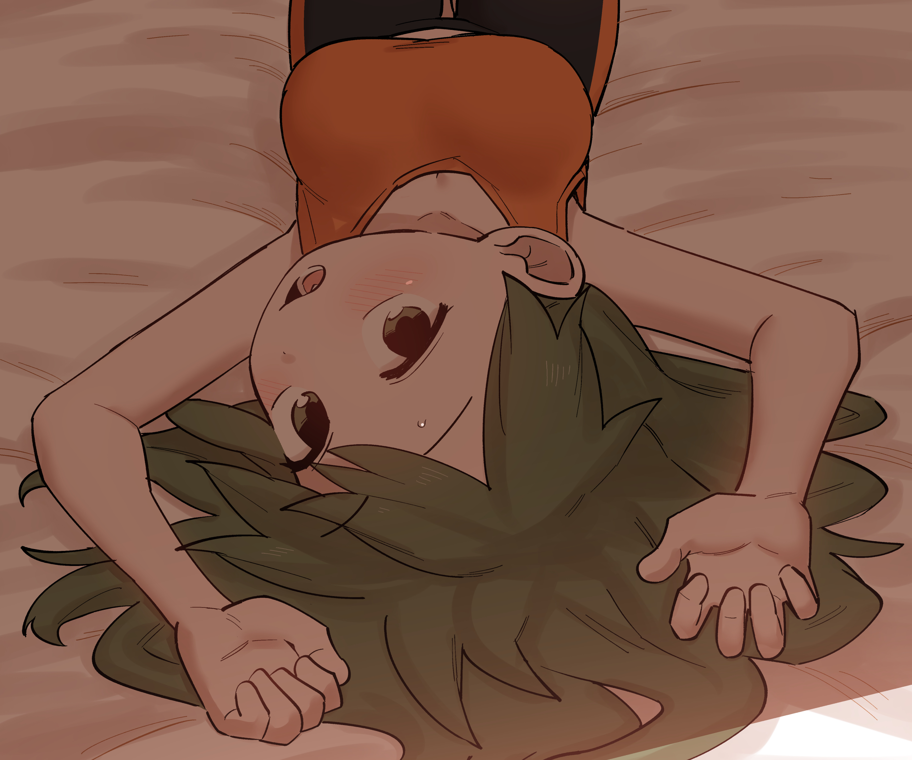 Futaba Igarashi lying upside down on bed HD Wallpaper