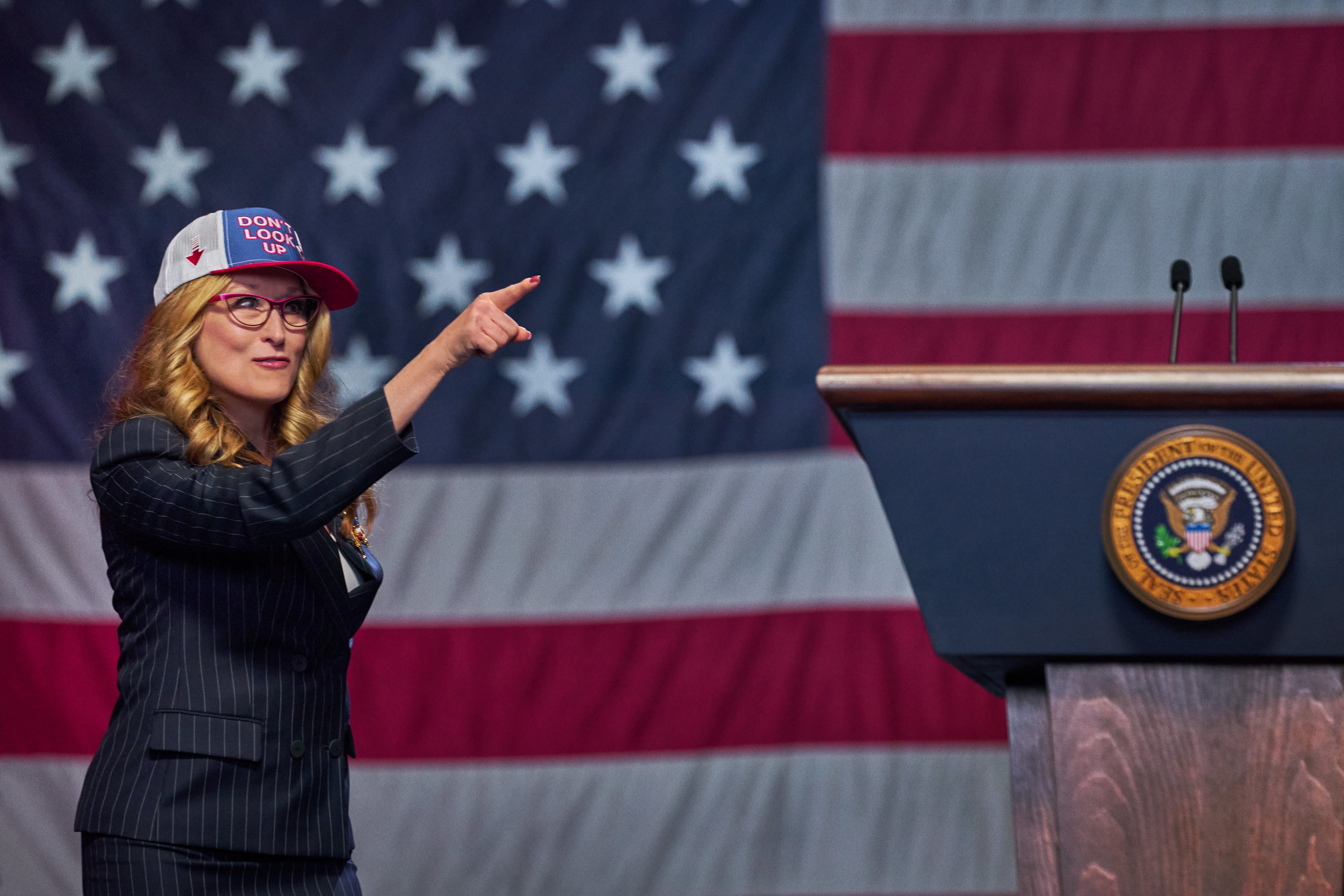 Meryl Streep as President Orlean in Don't Look Up HD Wallpaper