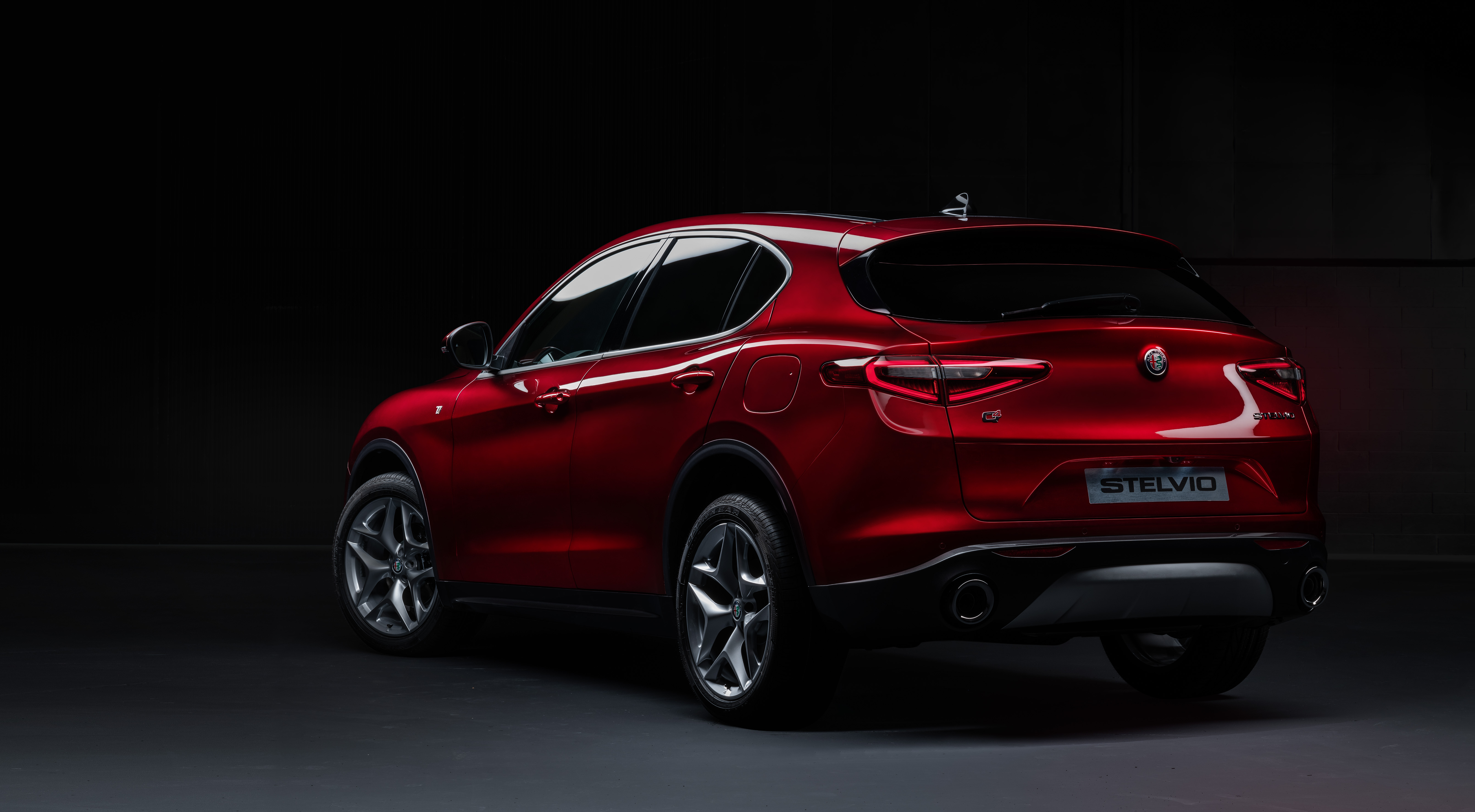 Alfa Romeo Stelvio Ti '6C Villa d’Este' Red SUV HD Wallpaper
