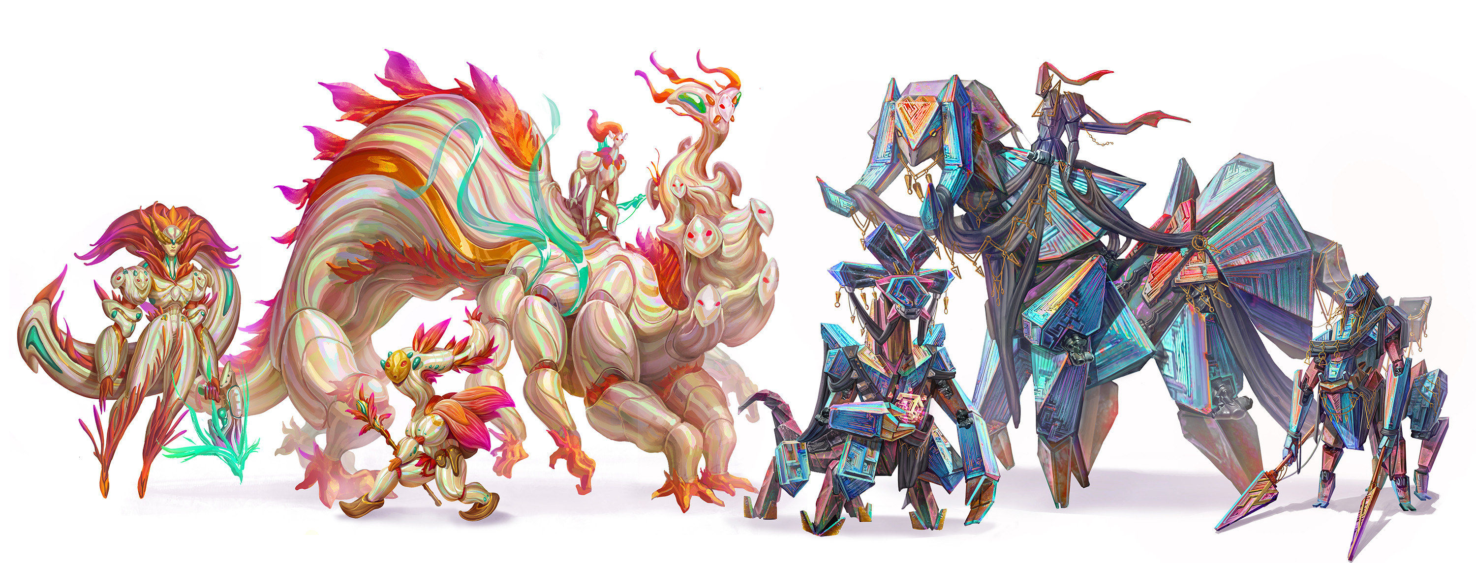 Pearl and Bismuth Character Factions HD Wallpaper