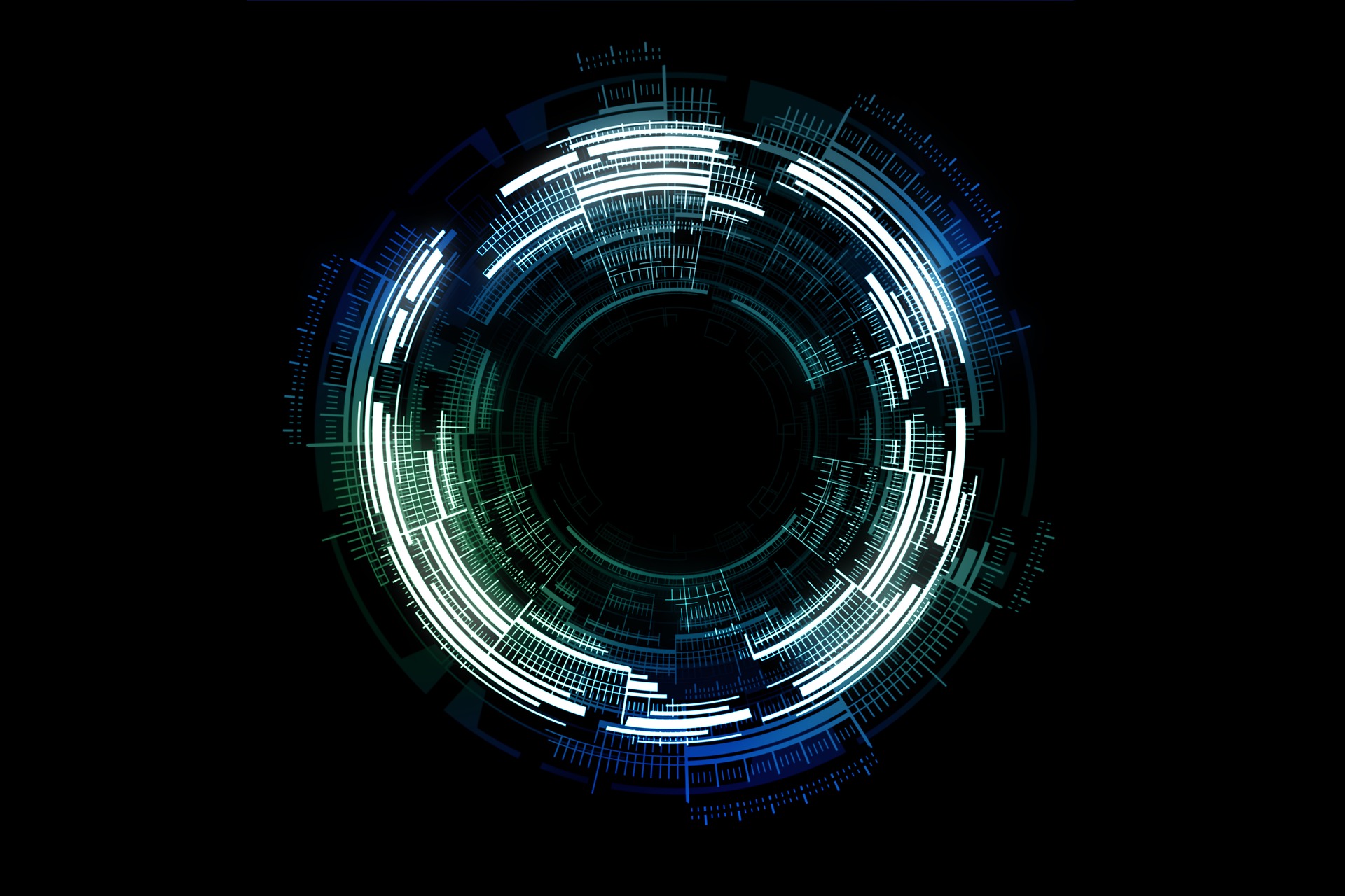 Glowing Abstract Technology Circle HD Wallpaper